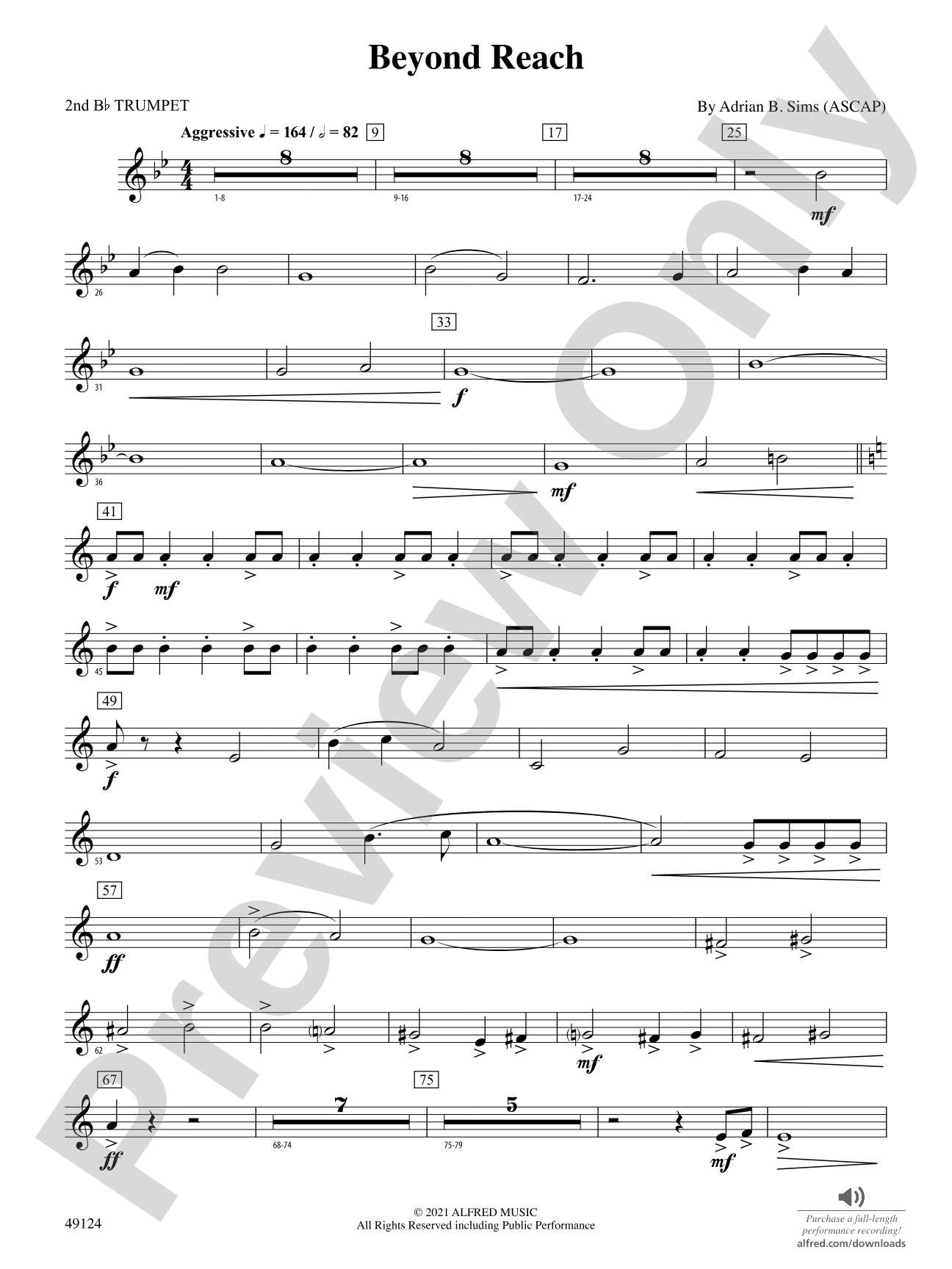 Beyond Reach: 2nd B-flat Trumpet