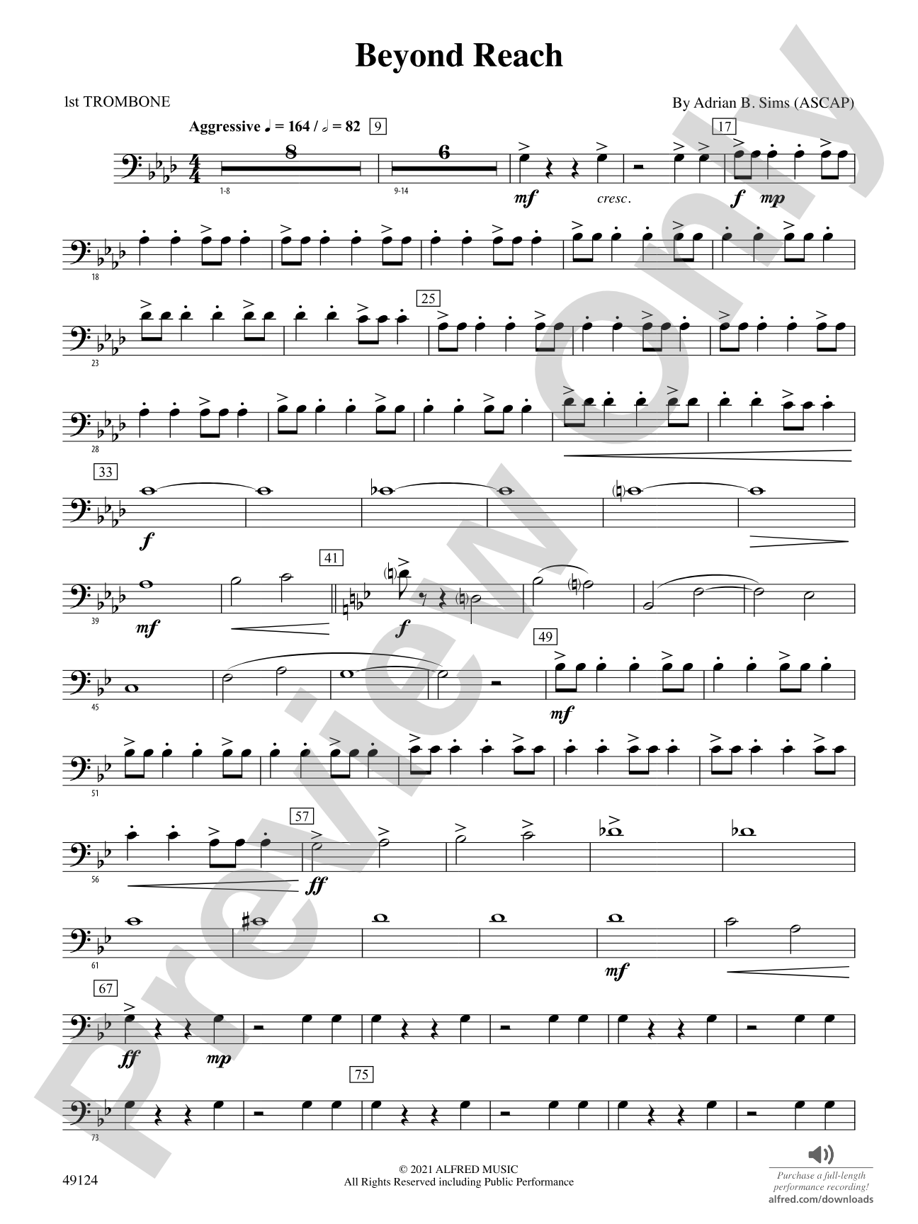 Beyond Reach: 1st Trombone