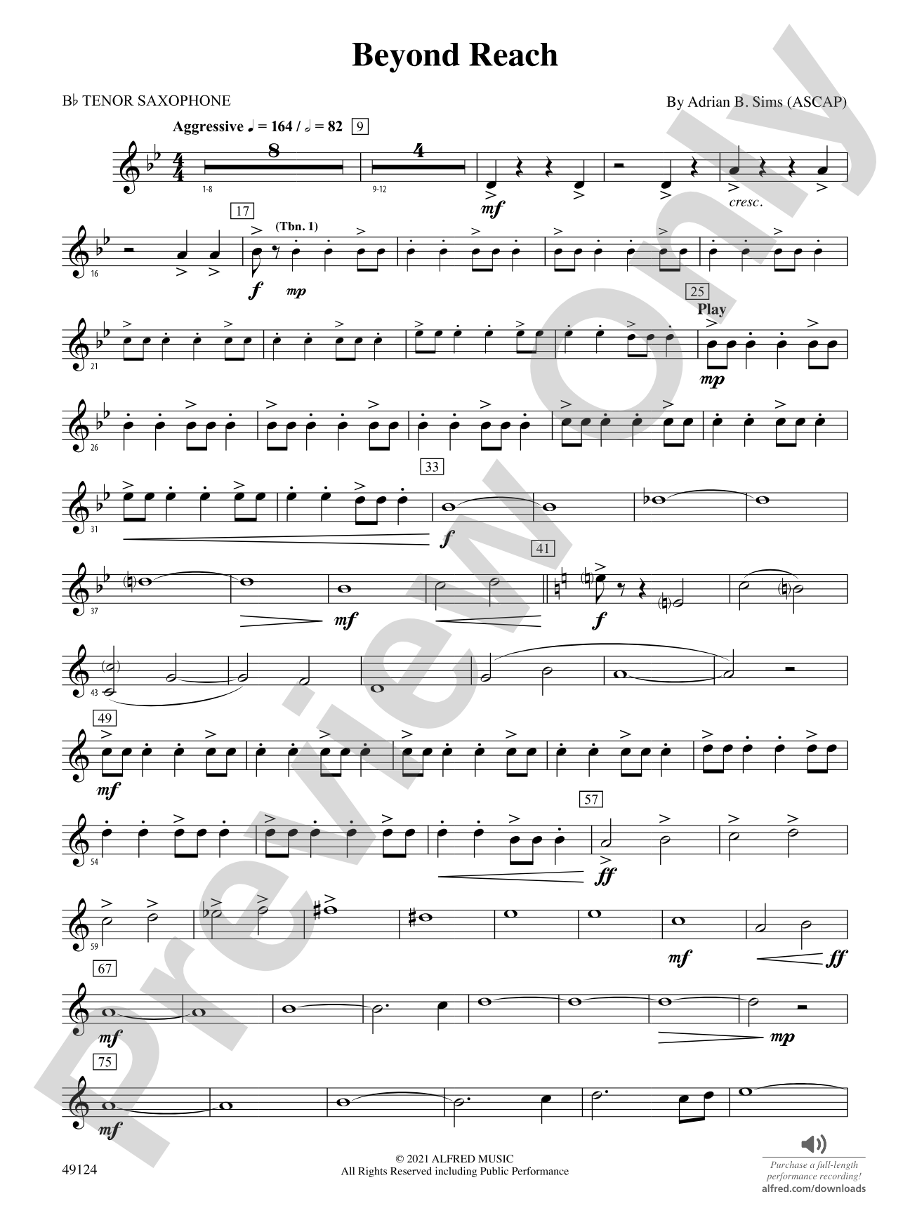 Beyond Reach: B-flat Tenor Saxophone