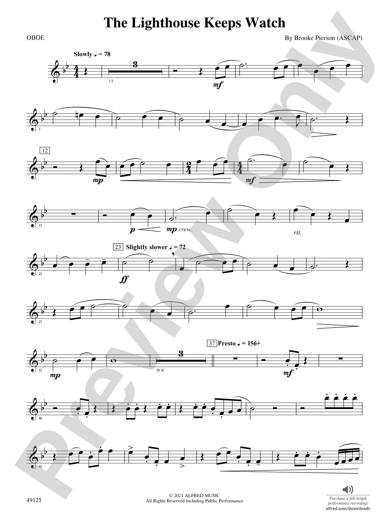 The Lighthouse Keeps Watch: Oboe