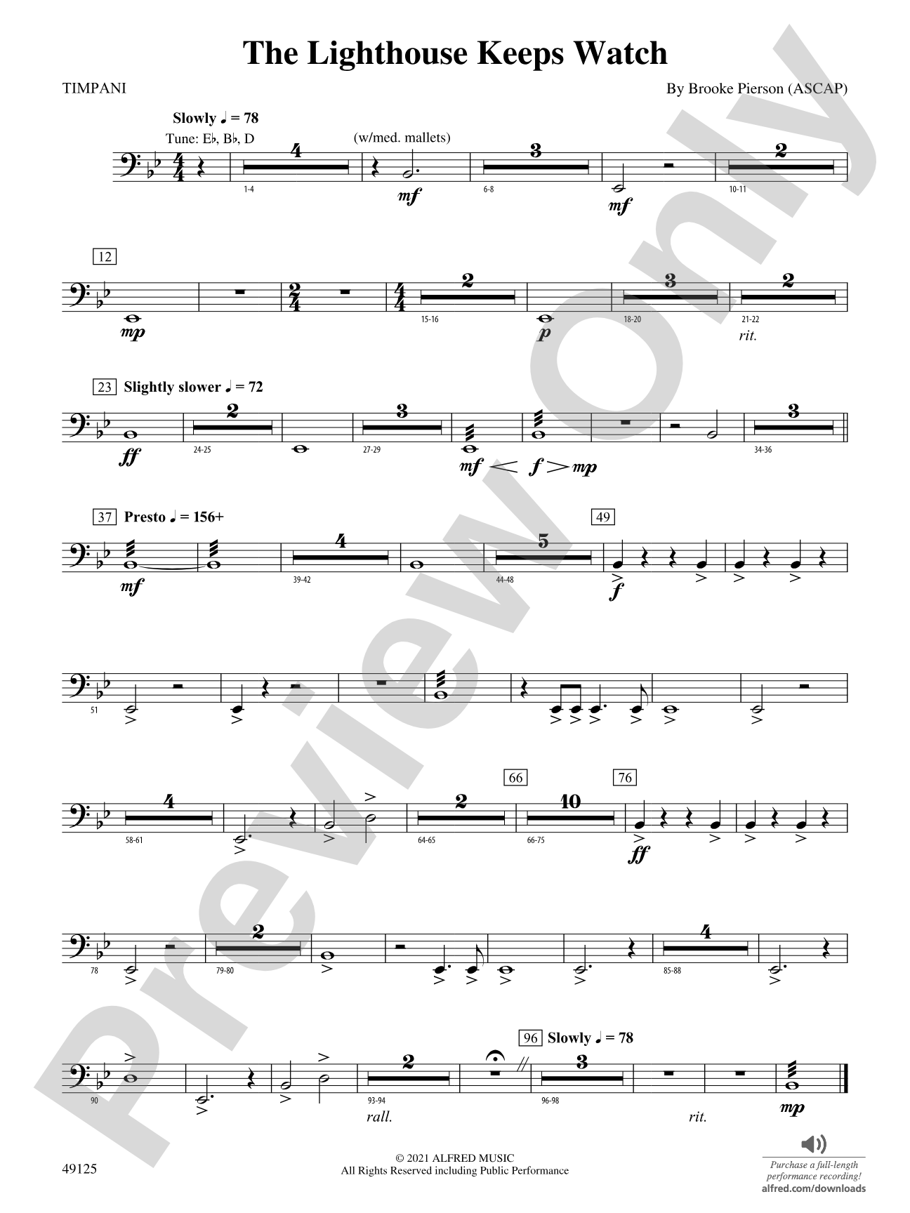 The Lighthouse Keeps Watch: Timpani
