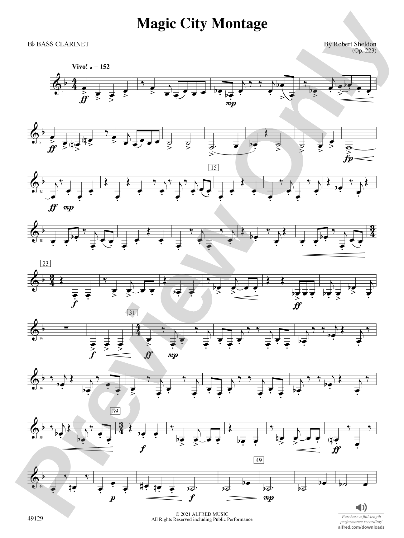 Magic City Montage: B-flat Bass Clarinet