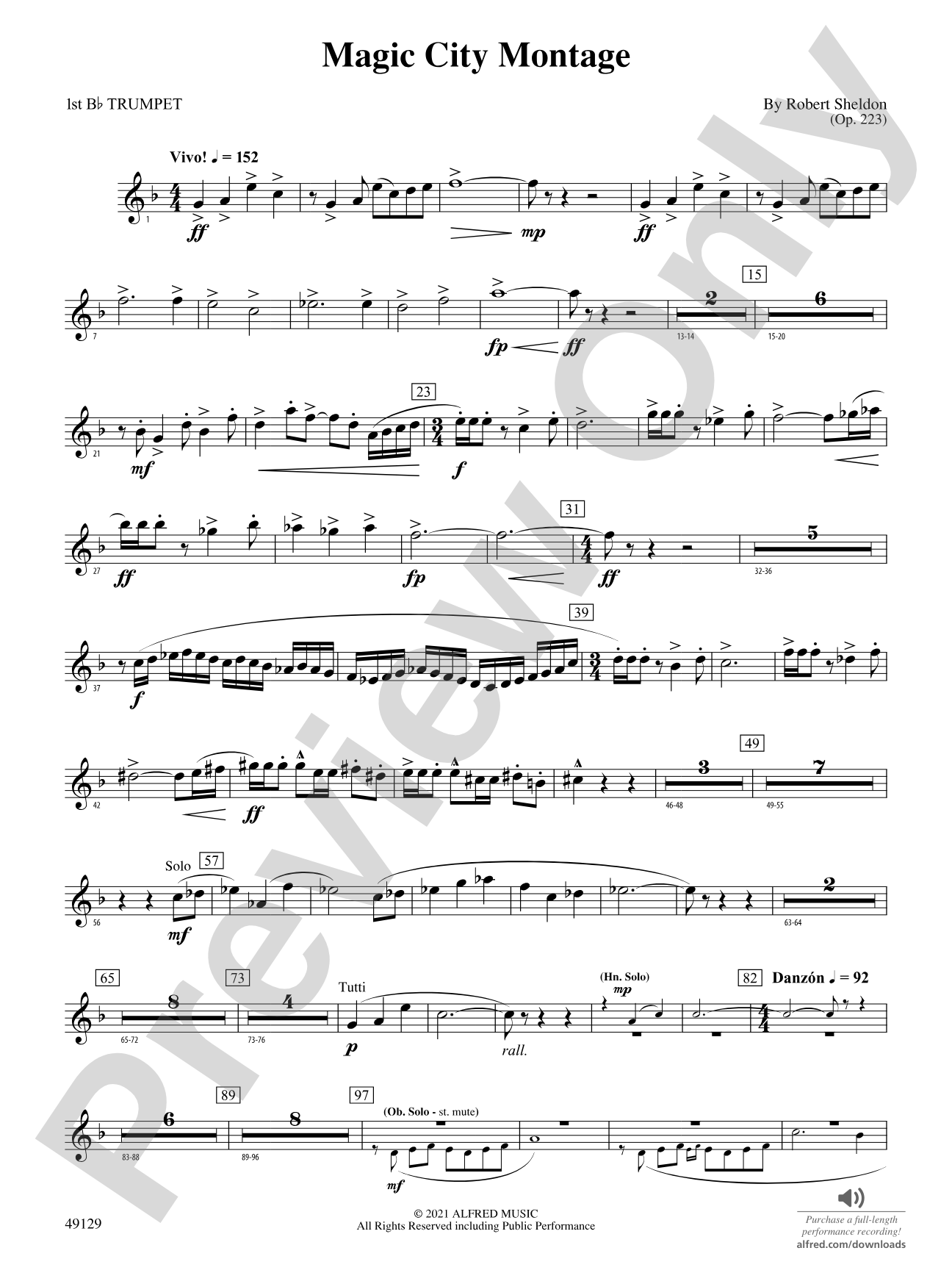 Magic City Montage: 1st B-flat Trumpet