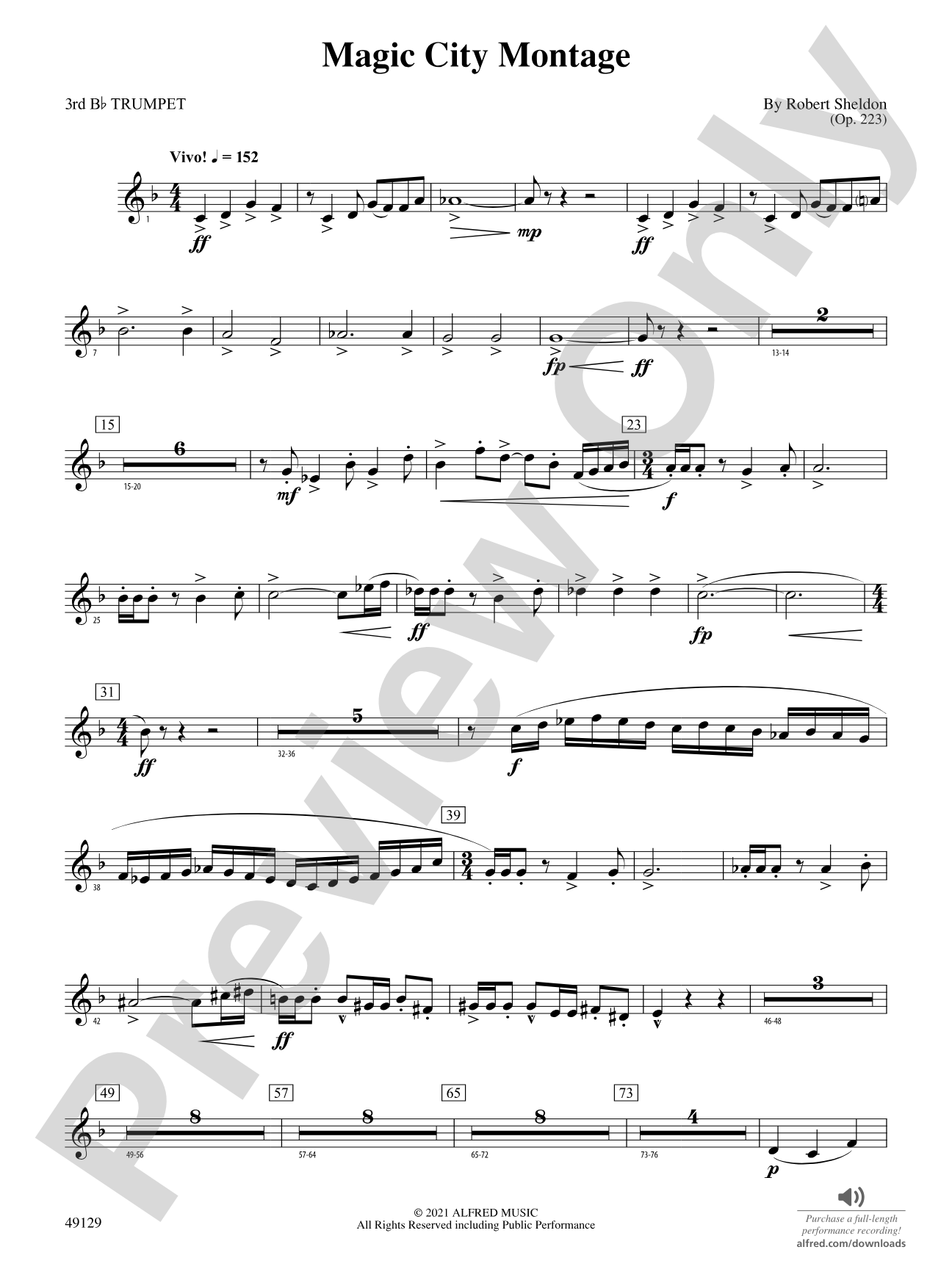 Magic City Montage: 3rd B-flat Trumpet