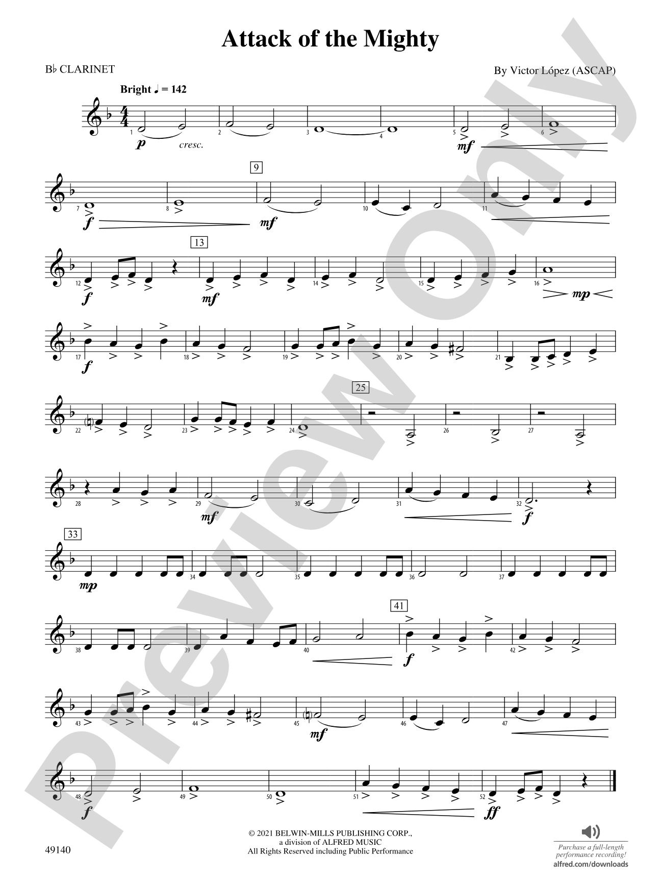 Attack of the Mighty: 1st B-flat Clarinet
