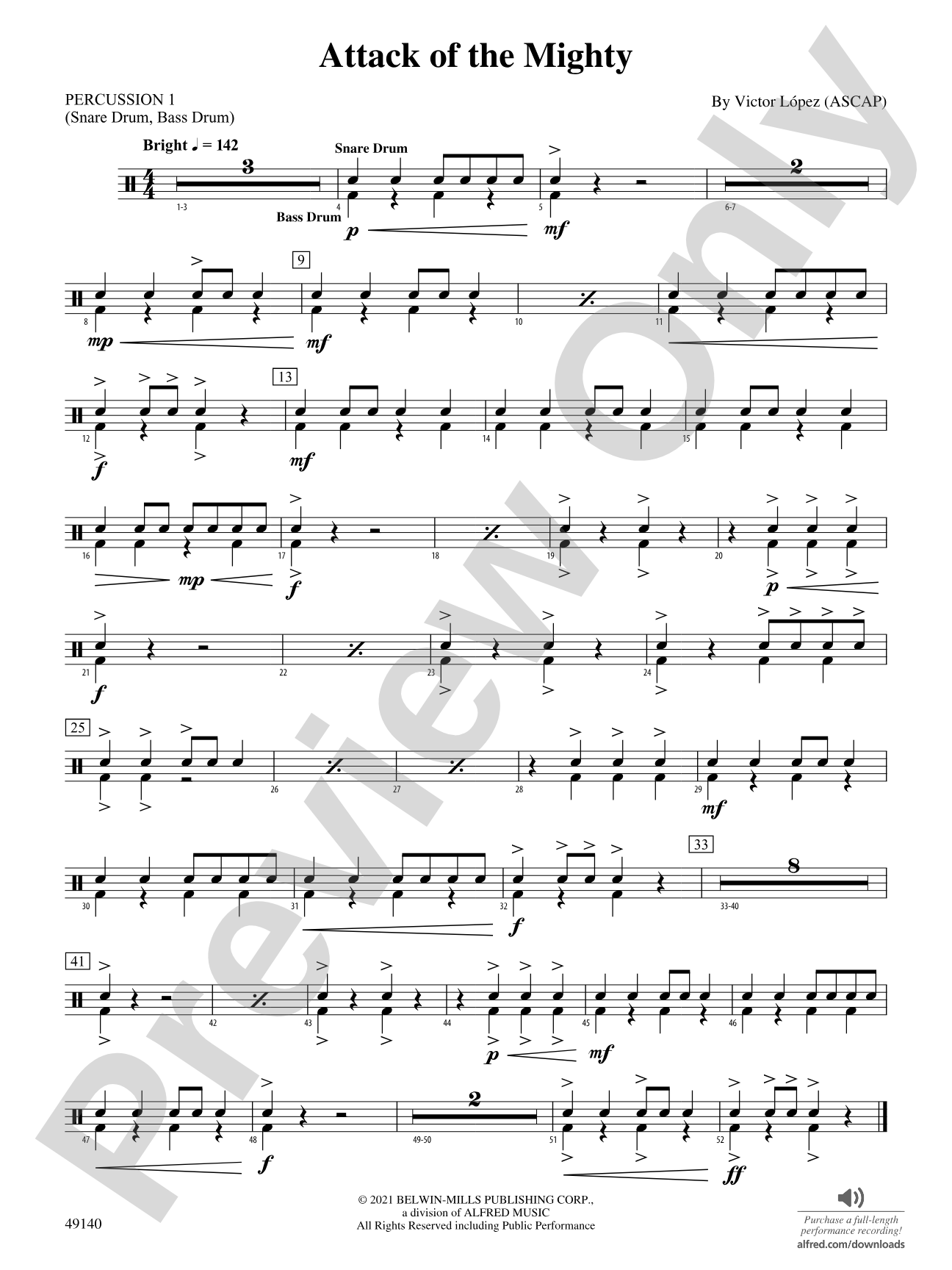 Attack of the Mighty: 1st Percussion