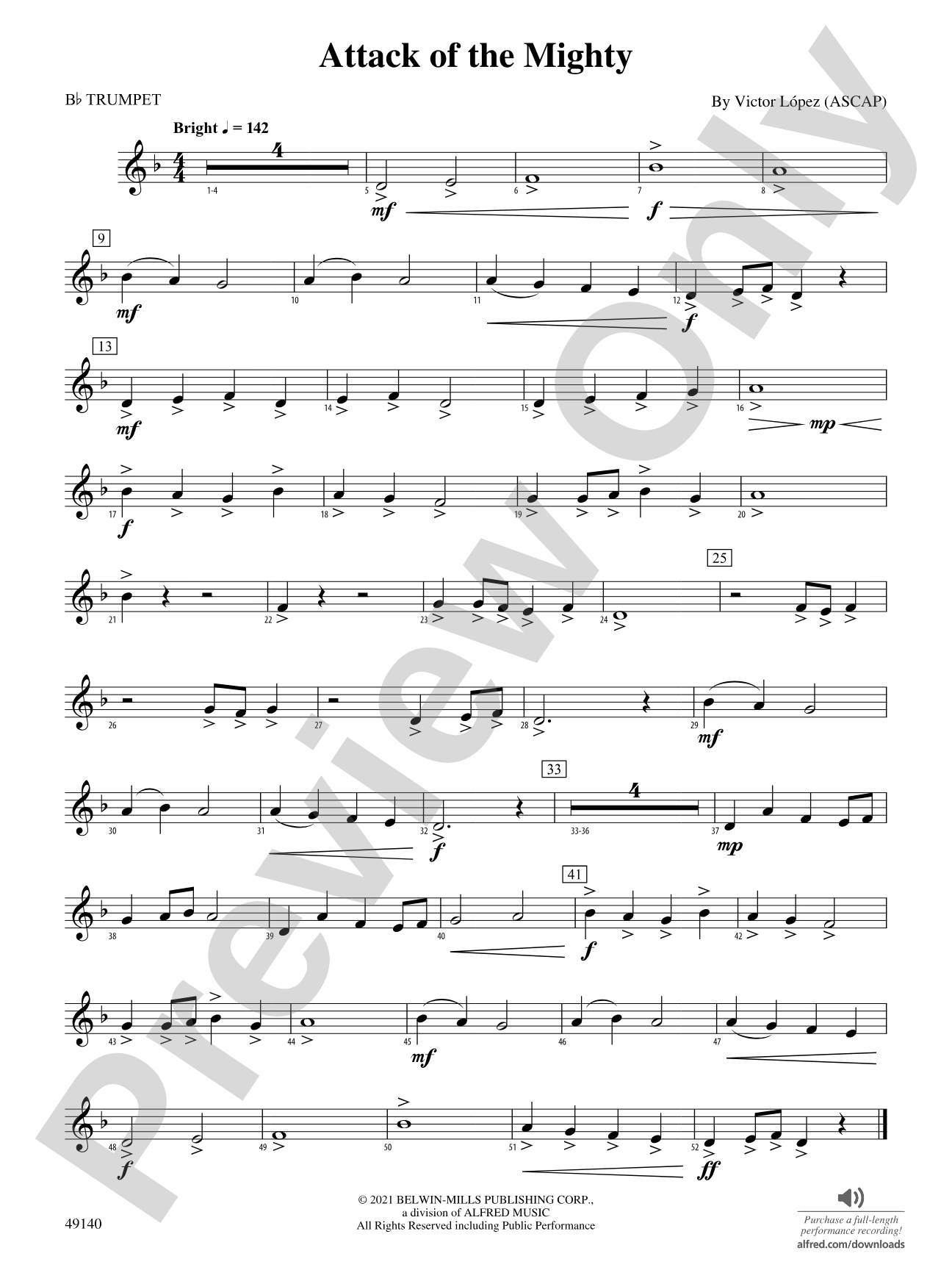 Attack of the Mighty: 1st B-flat Trumpet