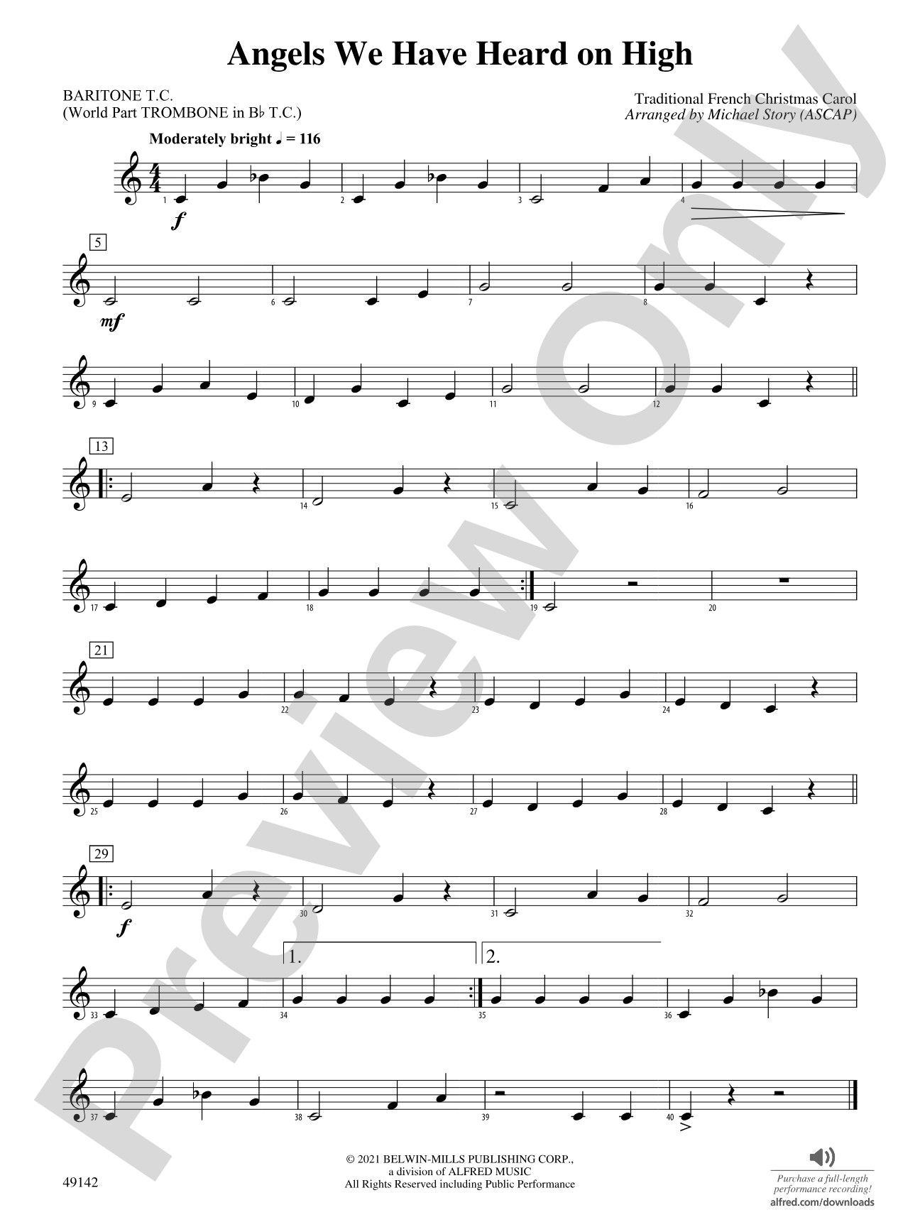 Angels We Have Heard on High: Baritone T.C.