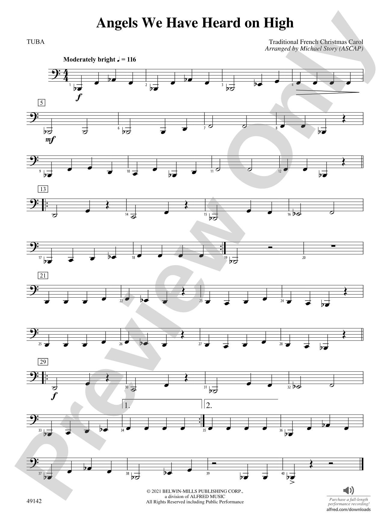 Angels We Have Heard on High: Tuba