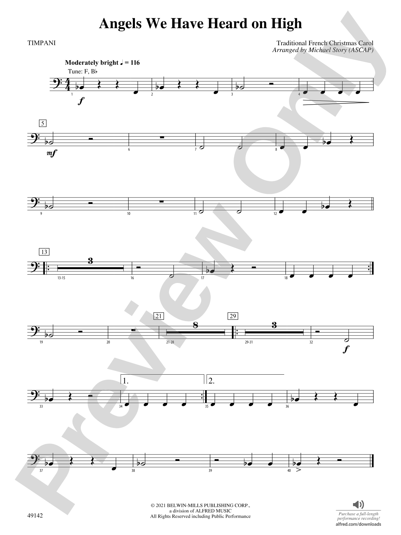 Angels We Have Heard on High: Timpani