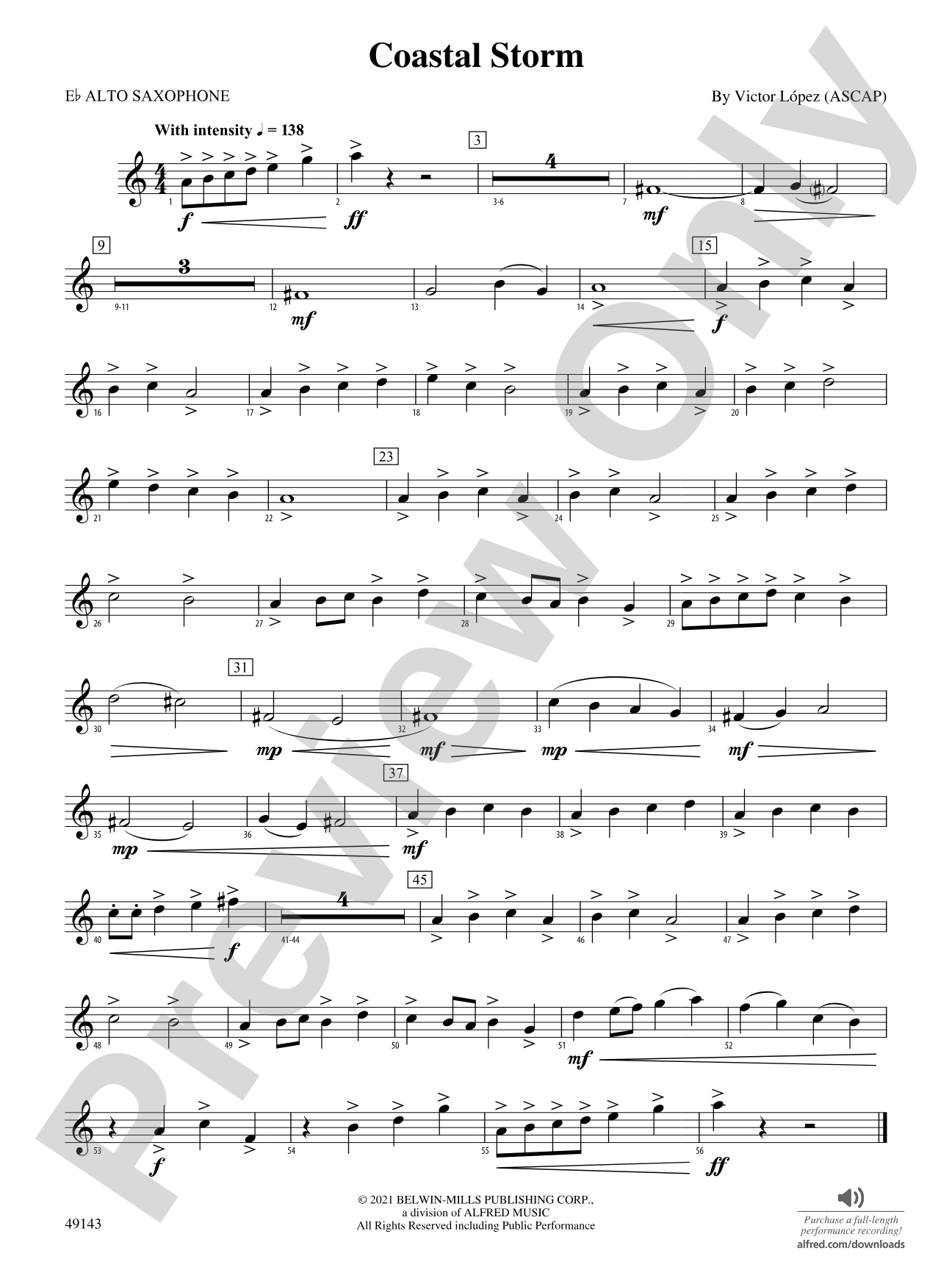 Coastal Storm: E-flat Alto Saxophone