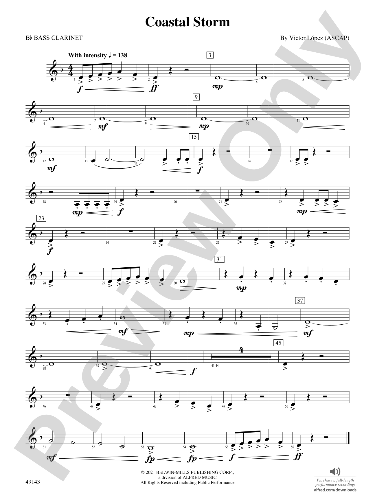 Coastal Storm: B-flat Bass Clarinet