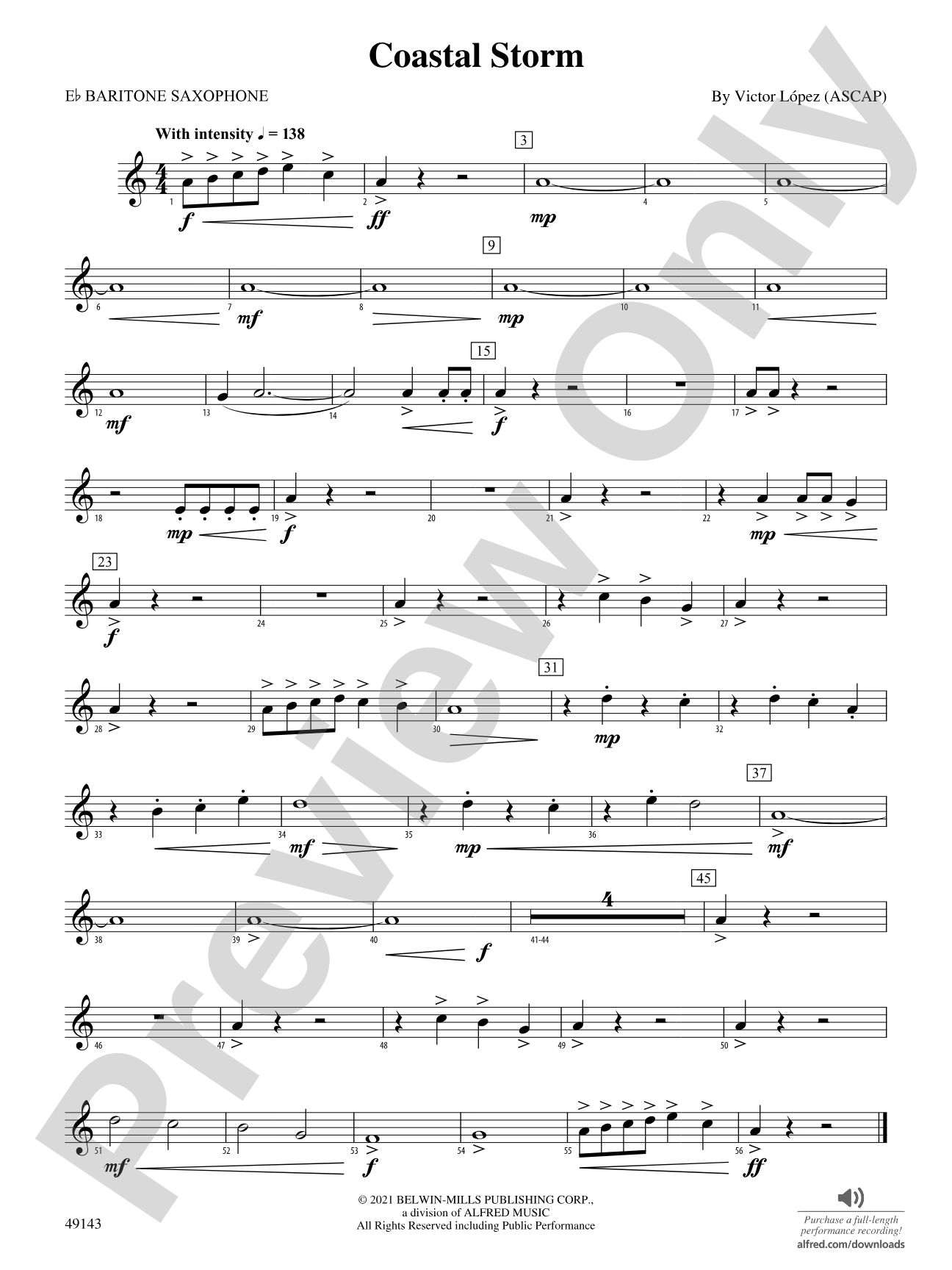 Coastal Storm: E-flat Baritone Saxophone