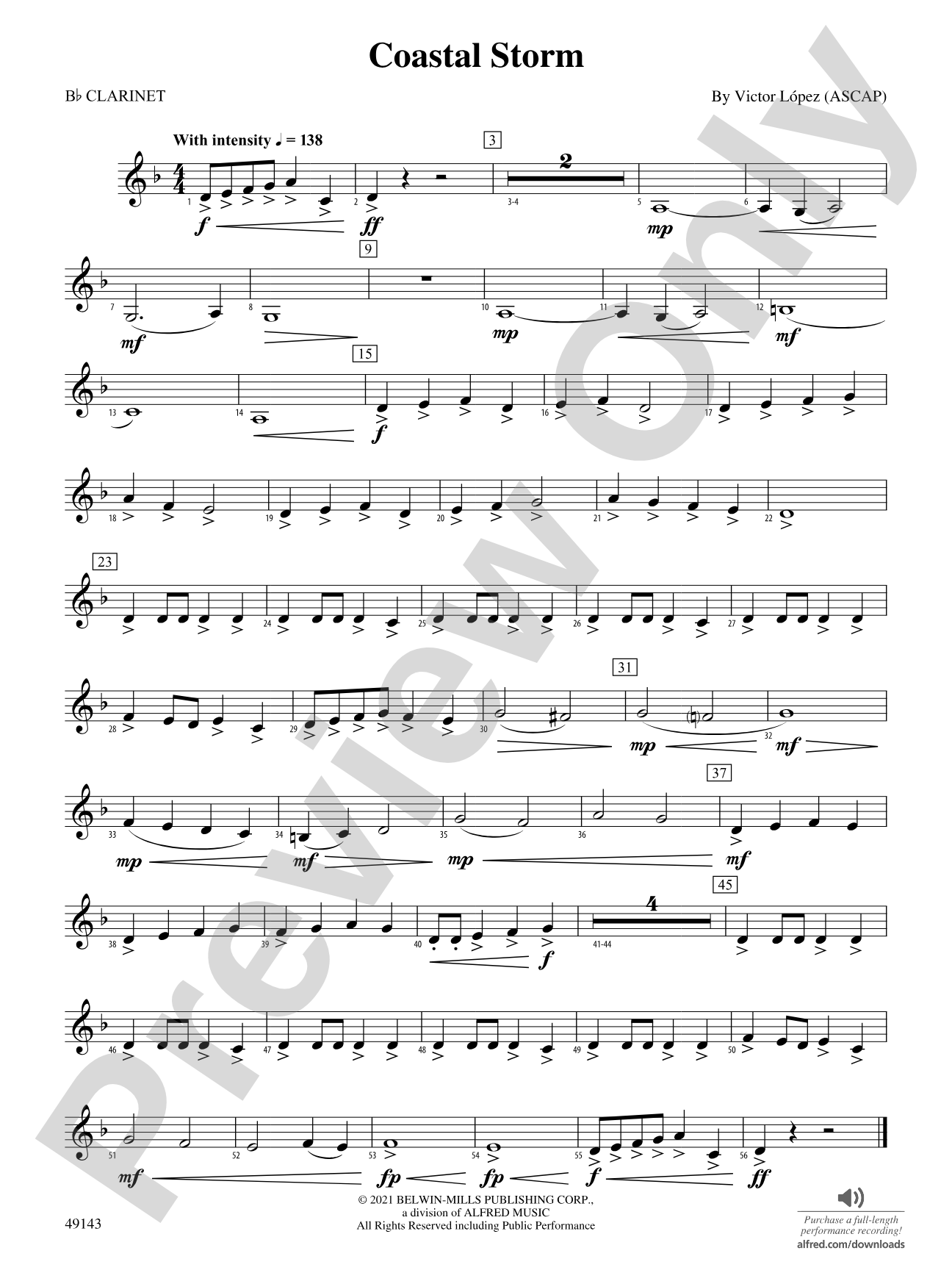 Coastal Storm: 1st B-flat Clarinet