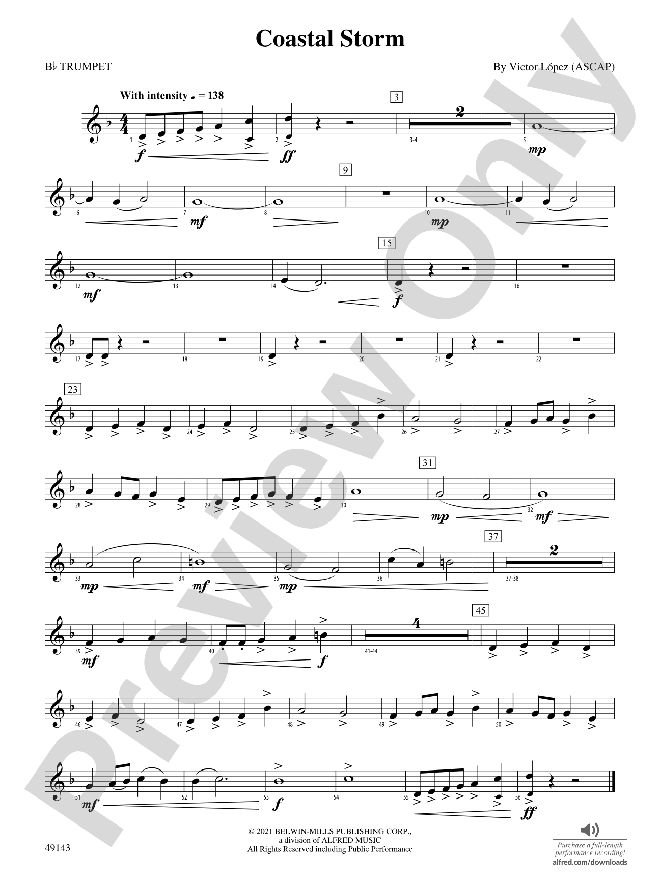Coastal Storm: 1st B-flat Trumpet