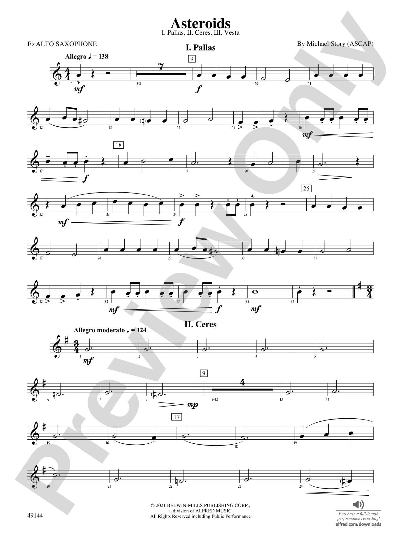 Asteroids: E-flat Alto Saxophone