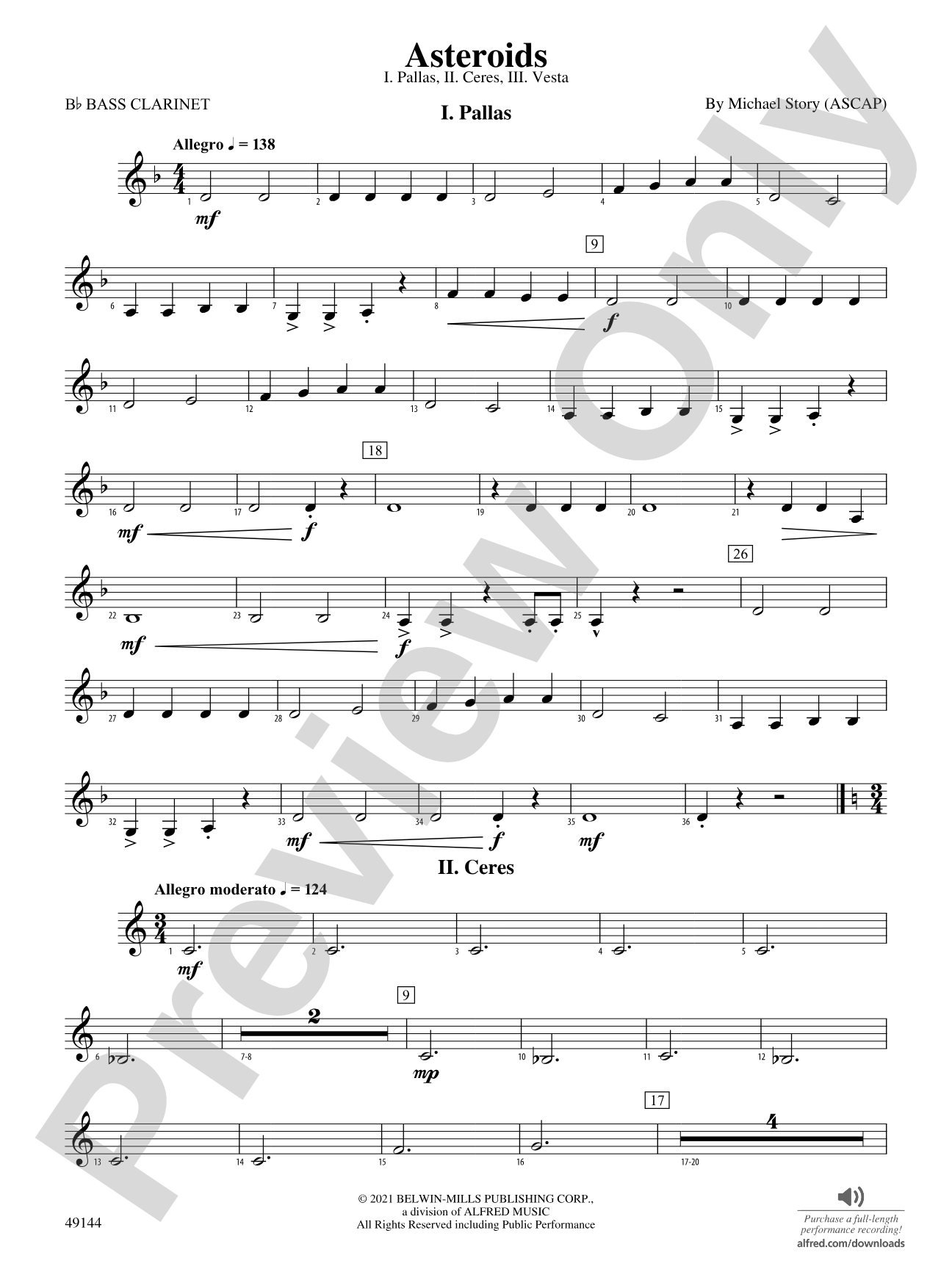 Asteroids: B-flat Bass Clarinet