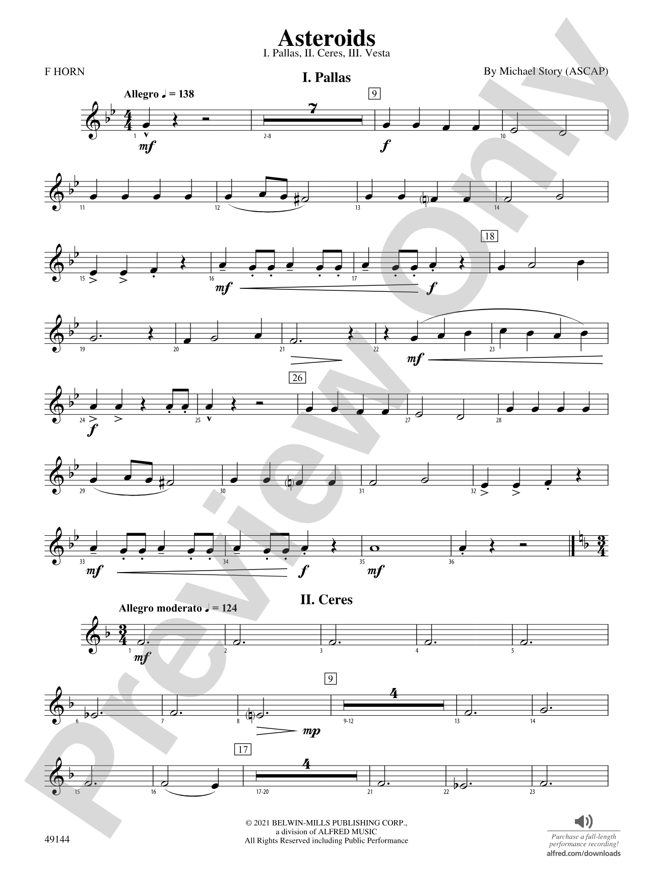 Asteroids: 1st F Horn
