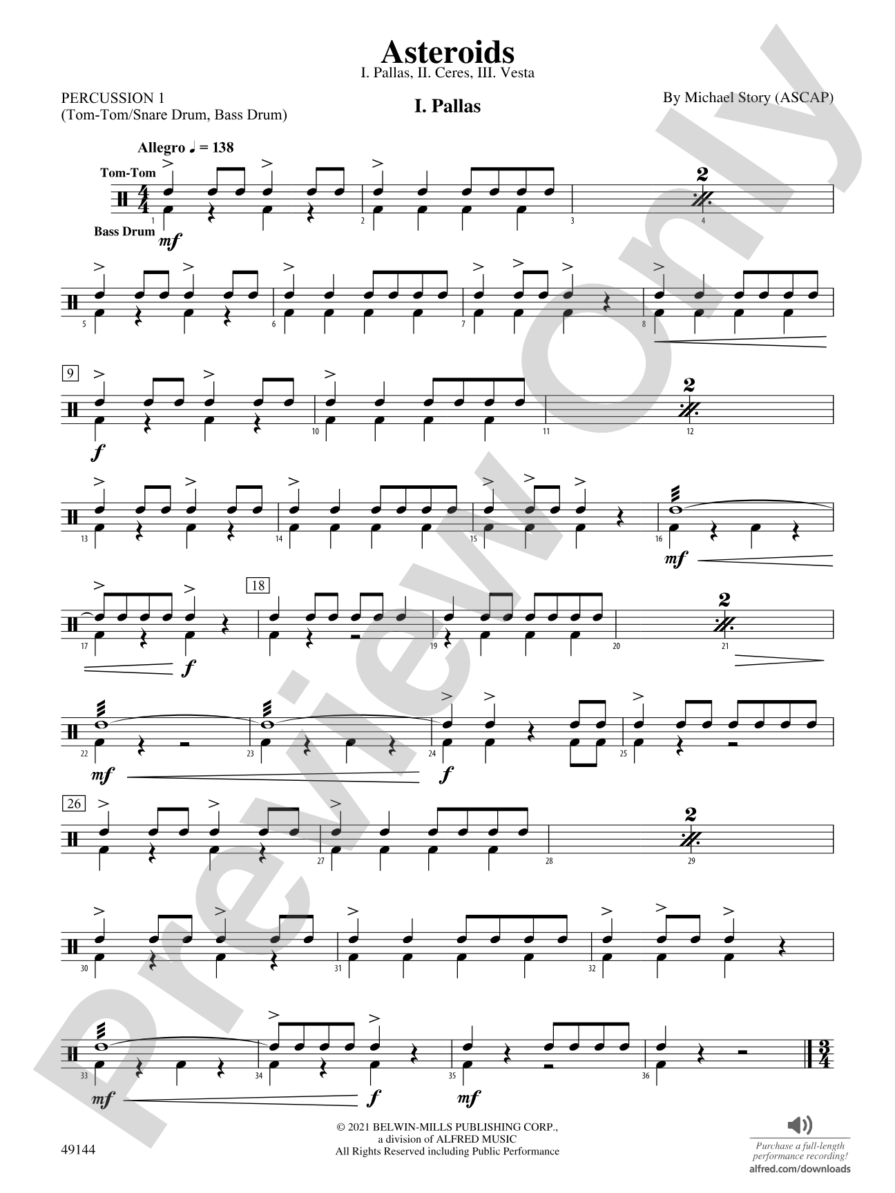 Asteroids: 1st Percussion