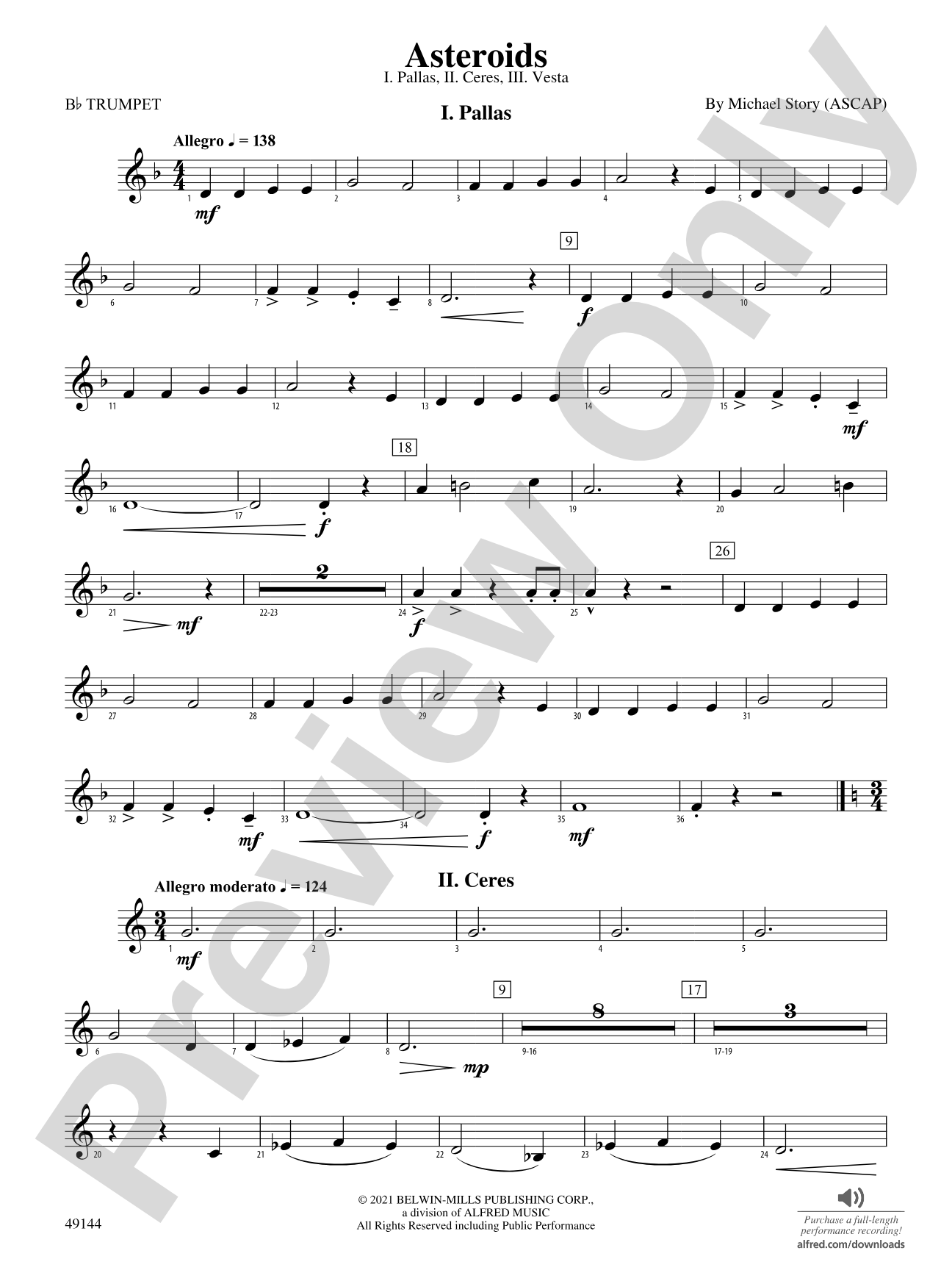 Asteroids: 1st B-flat Trumpet