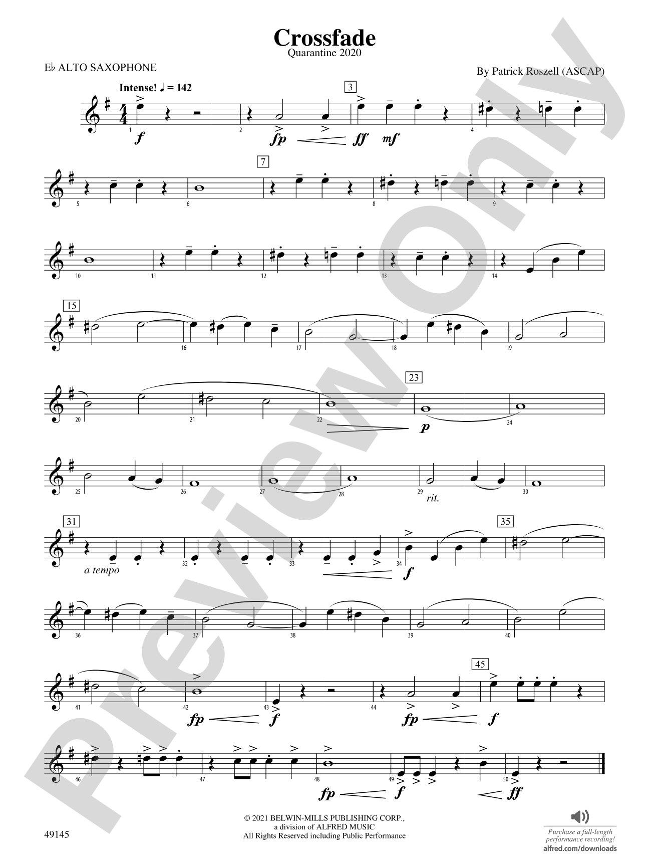 Crossfade: E-flat Alto Saxophone