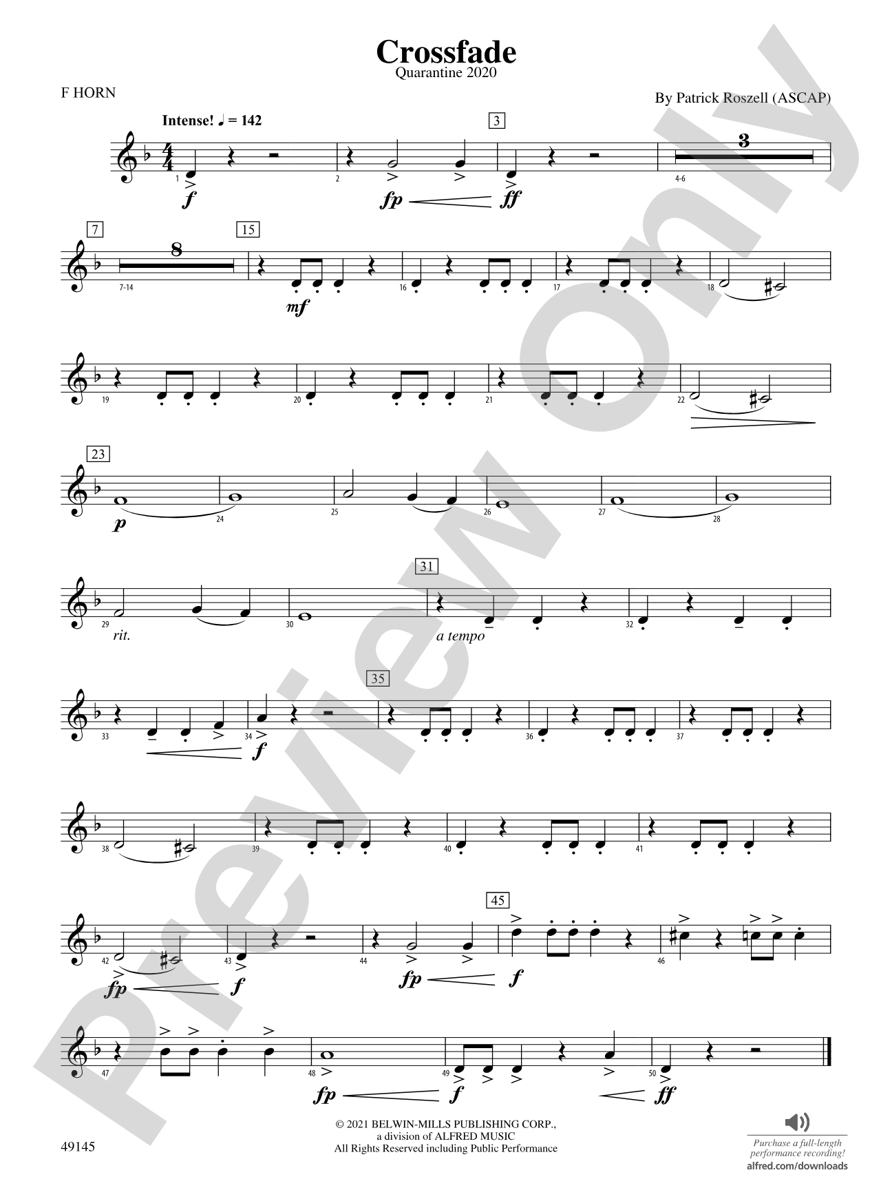 Crossfade: 1st F Horn