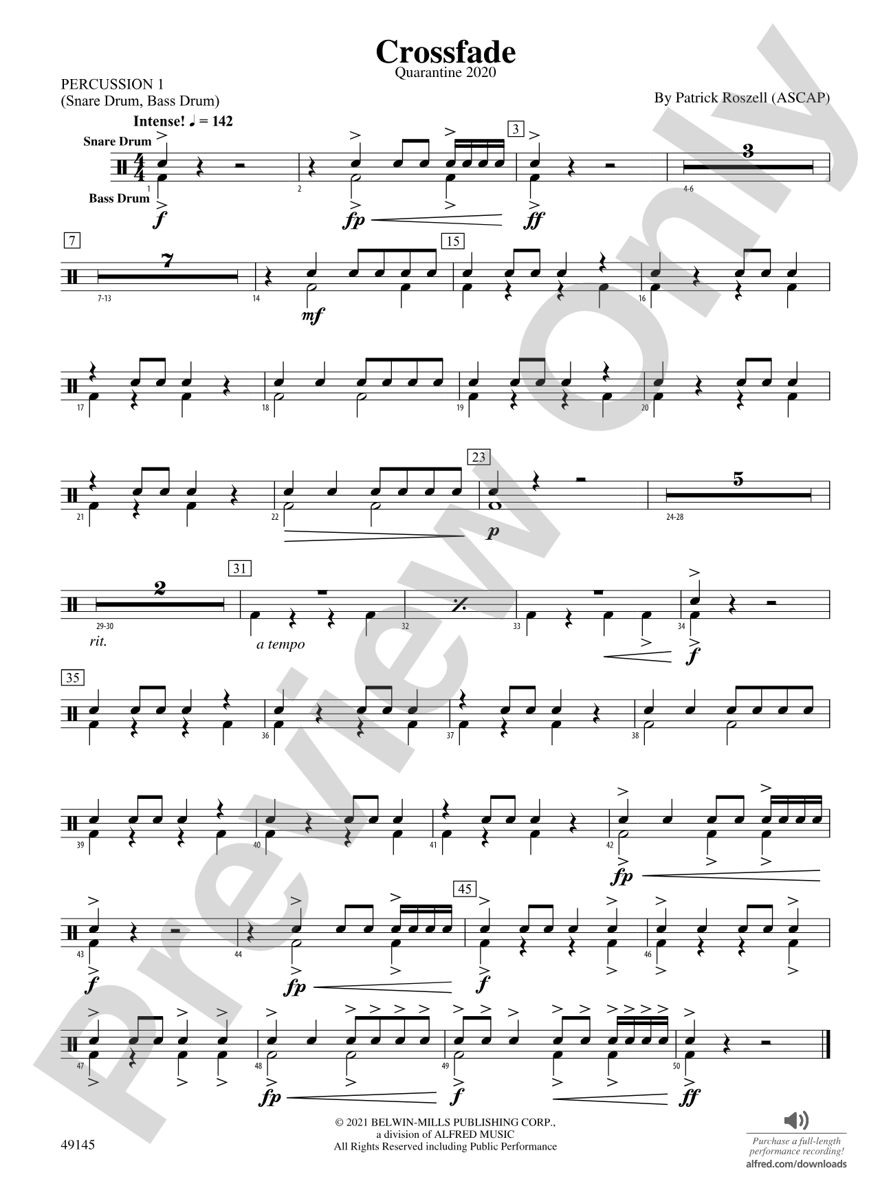 Crossfade: 1st Percussion