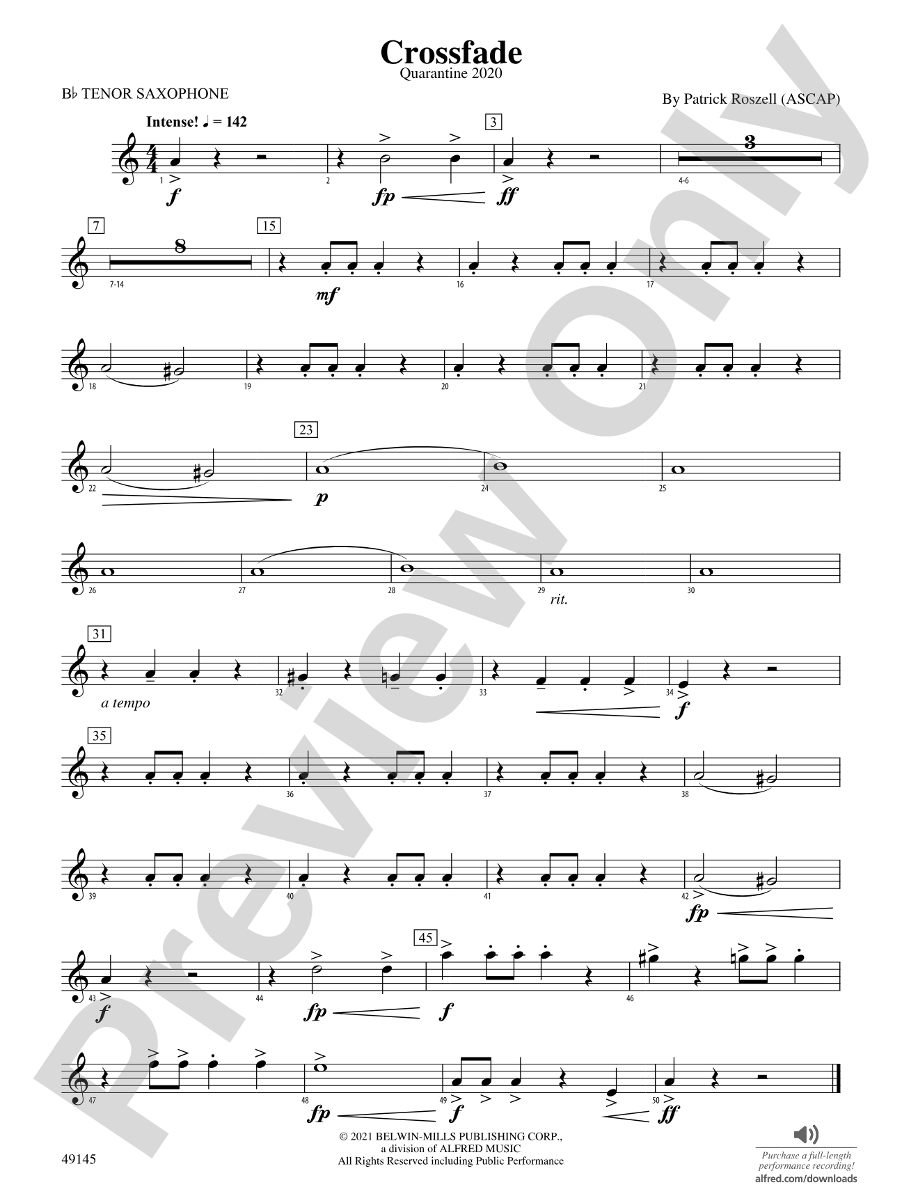 Crossfade: B-flat Tenor Saxophone