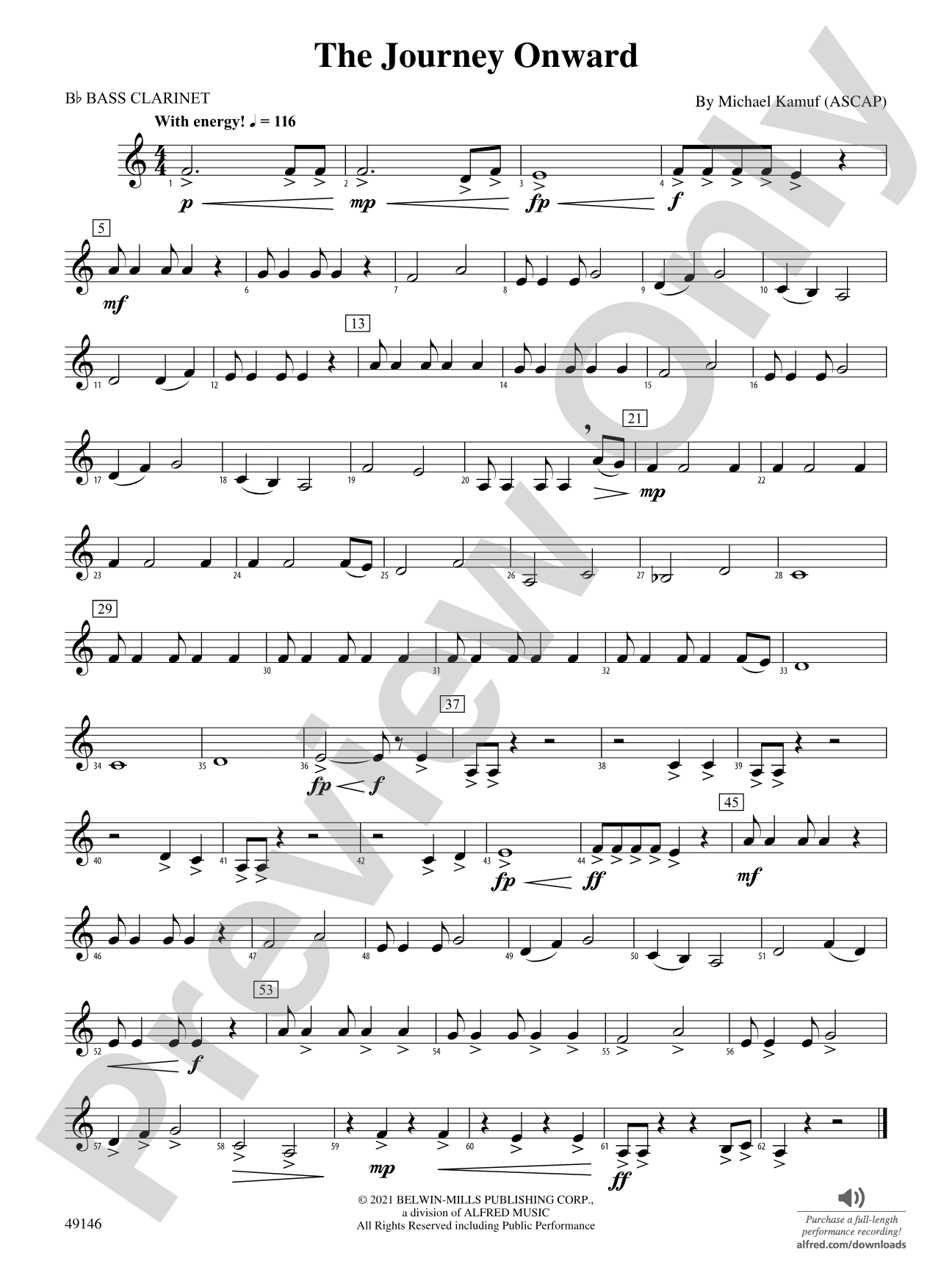 The Journey Onward: B-flat Bass Clarinet