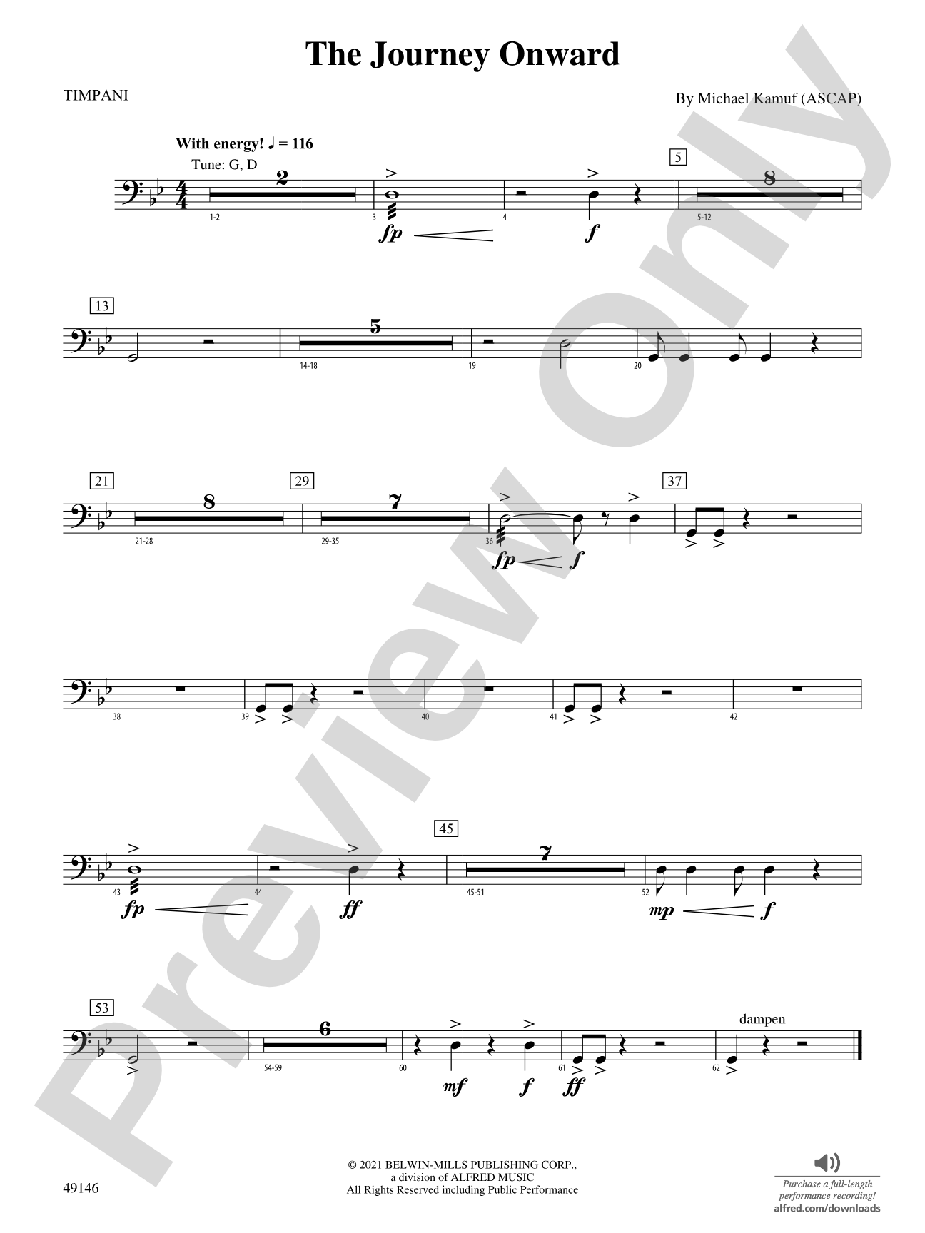The Journey Onward: Timpani