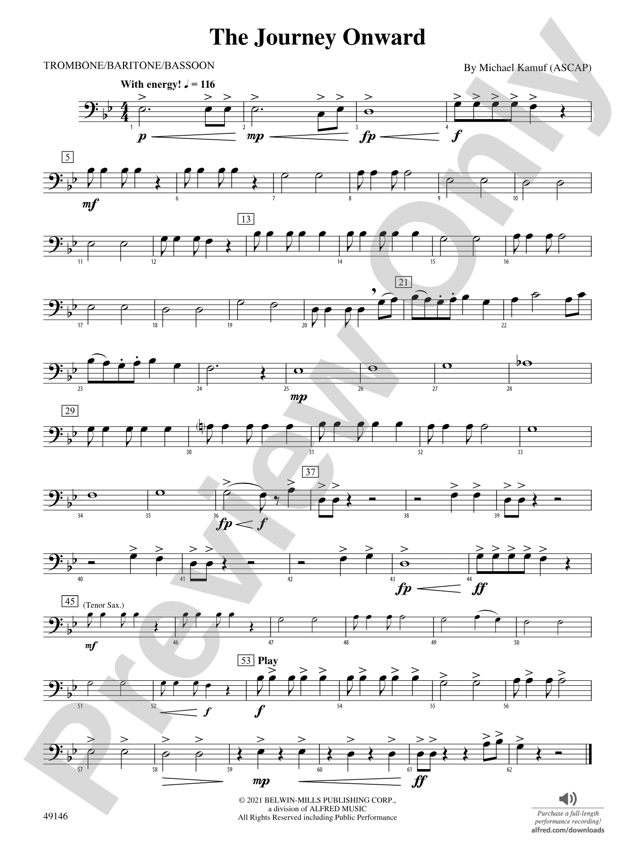 The Journey Onward: 1st Trombone