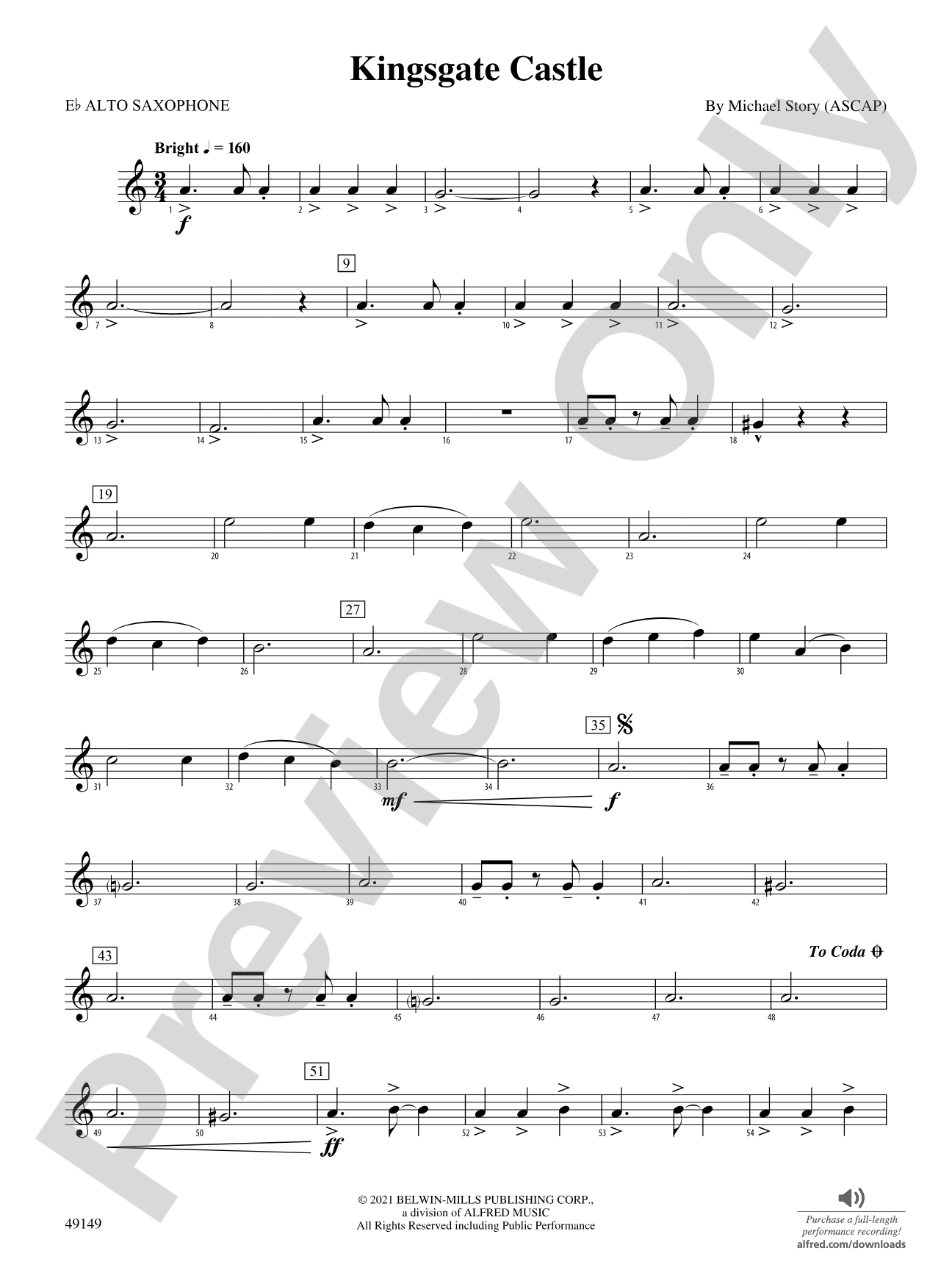 Kingsgate Castle: E-flat Alto Saxophone