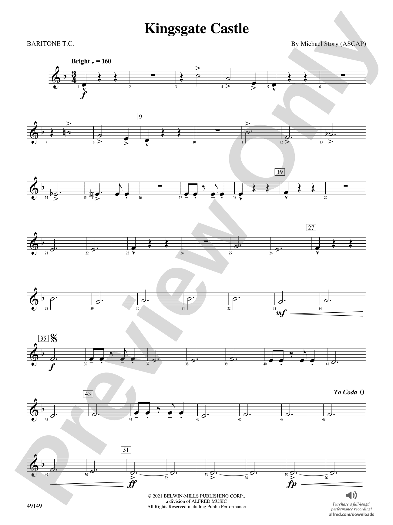 Kingsgate Castle: Baritone T.C.