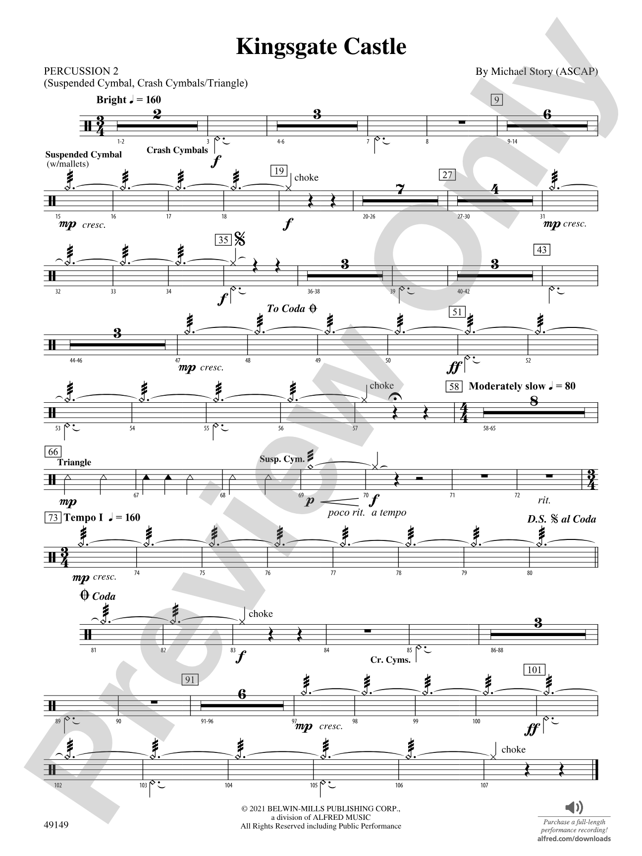 Kingsgate Castle: 2nd Percussion