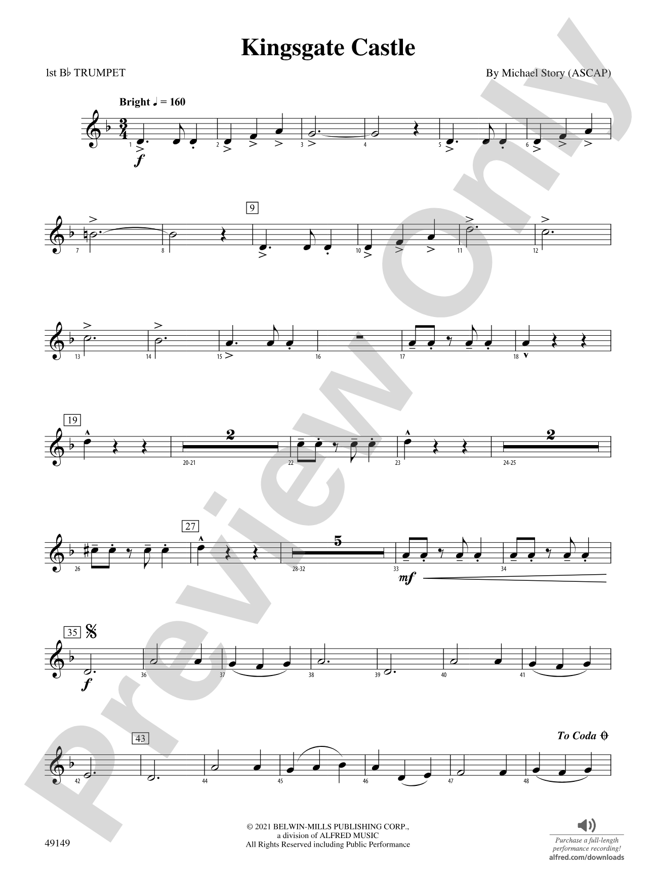 Kingsgate Castle: 1st B-flat Trumpet