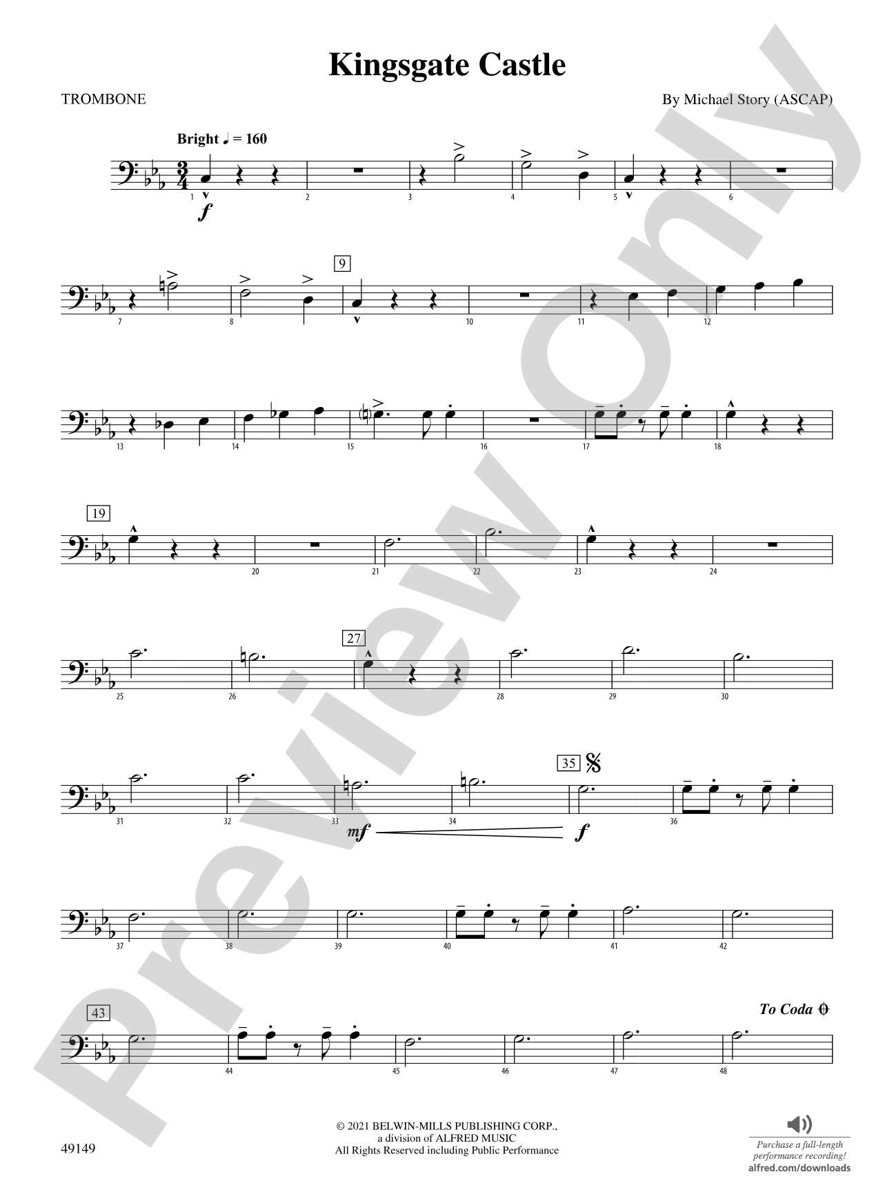 Kingsgate Castle: 1st Trombone