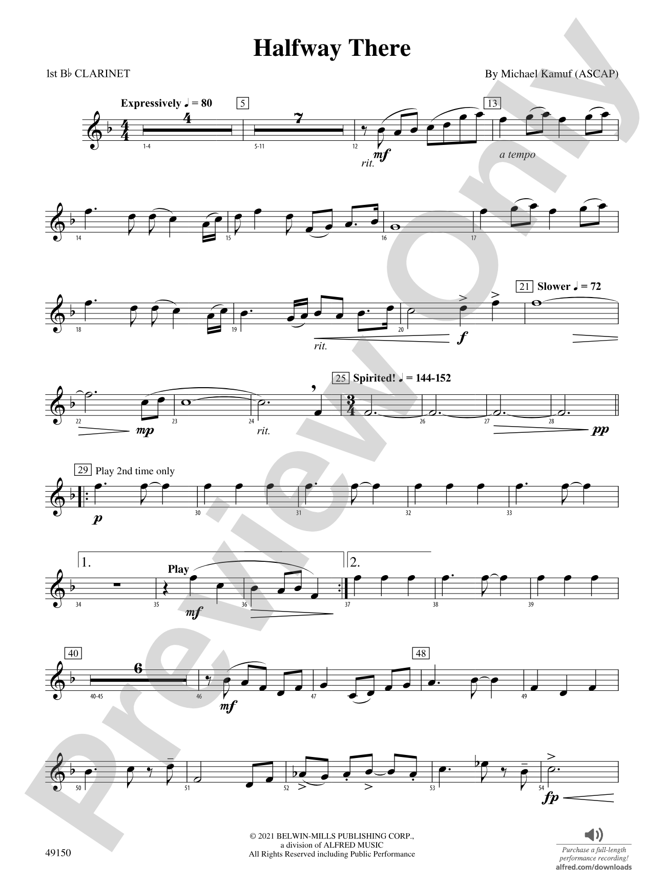 Halfway There: 1st B-flat Clarinet