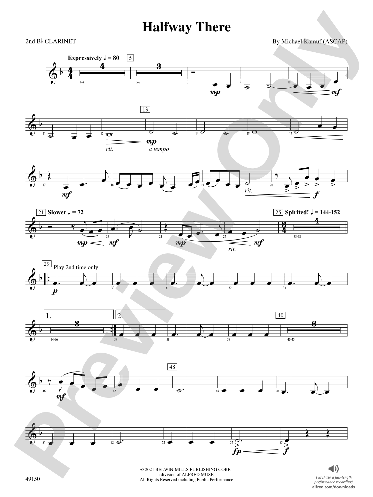 Halfway There: 2nd B-flat Clarinet