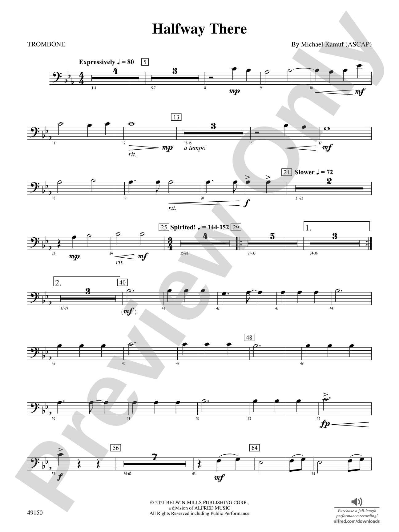 Halfway There: 1st Trombone