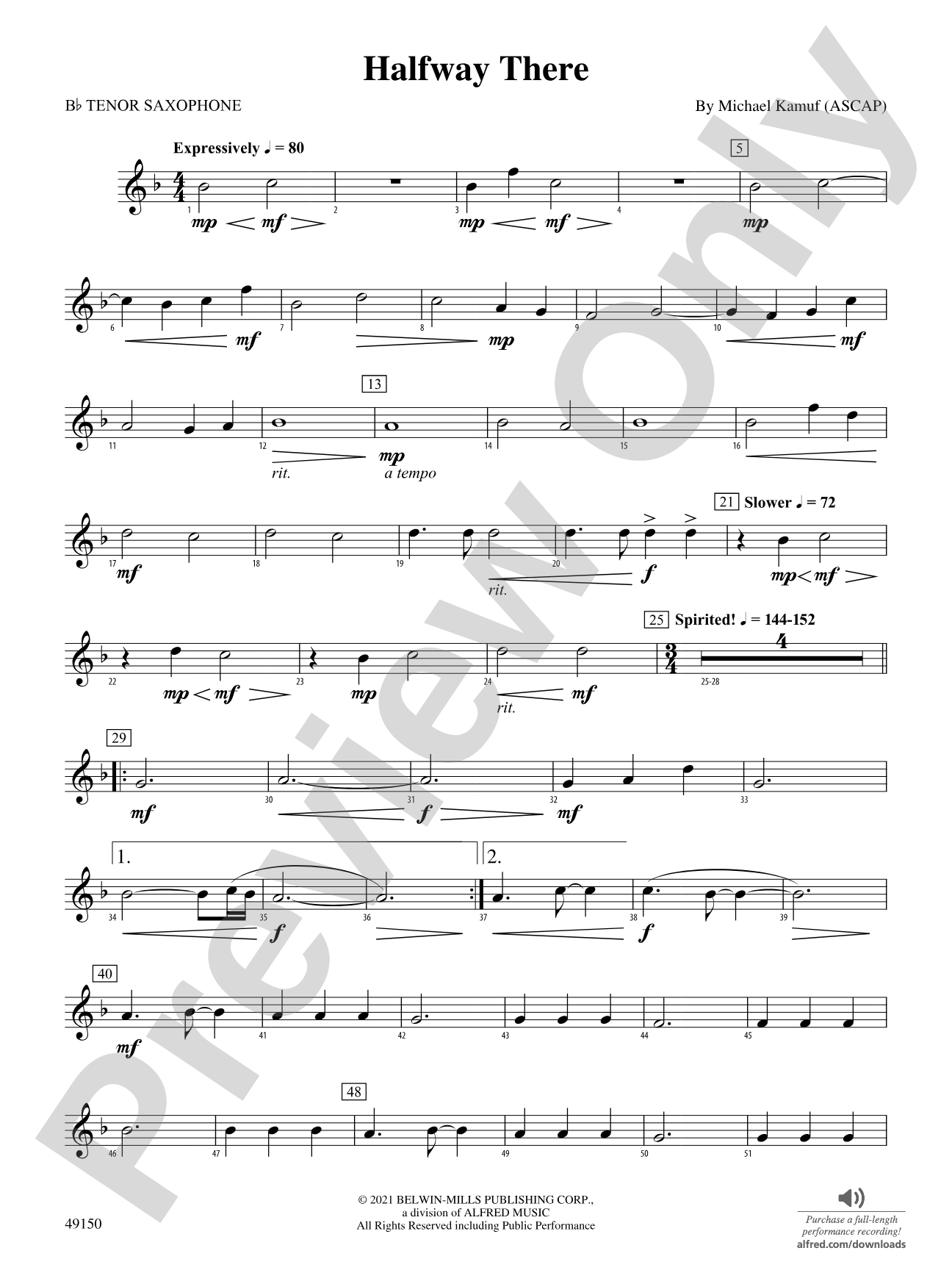 Halfway There: B-flat Tenor Saxophone