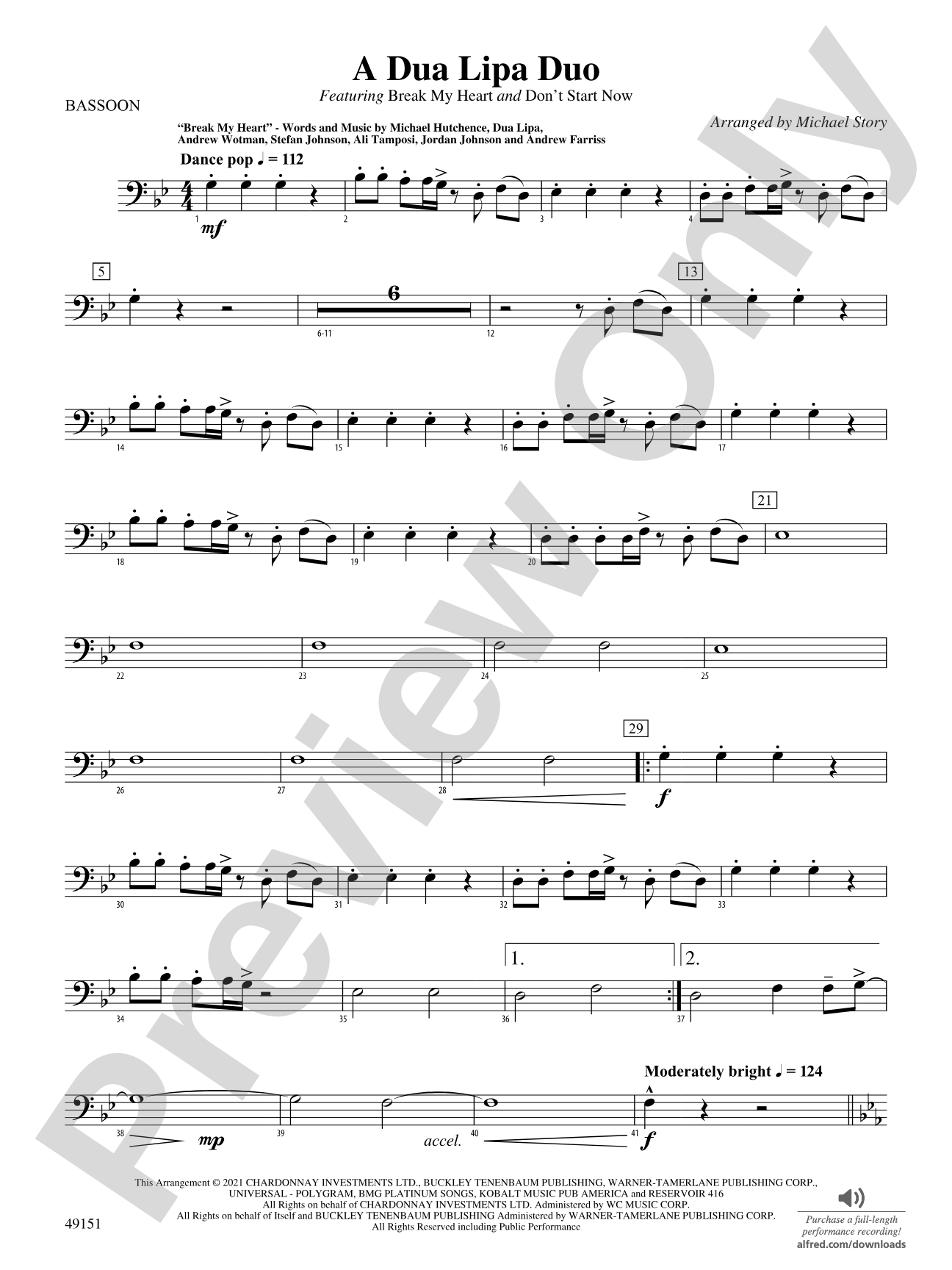 A Dua Lipa Duo: Bassoon