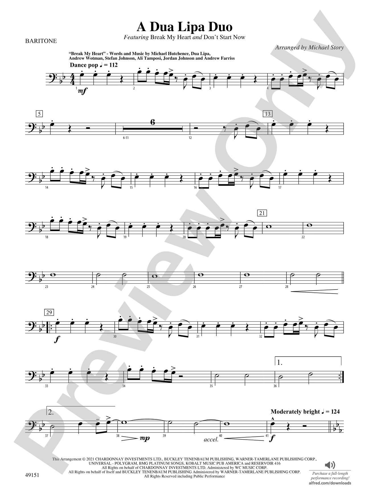 A Dua Lipa Duo: Baritone B.C.