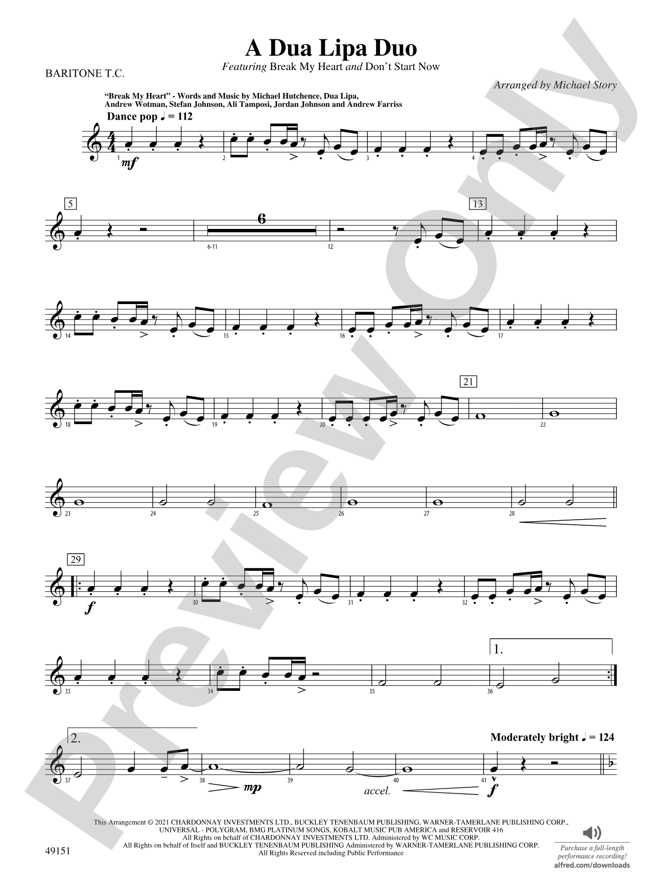 A Dua Lipa Duo: Baritone T.C.