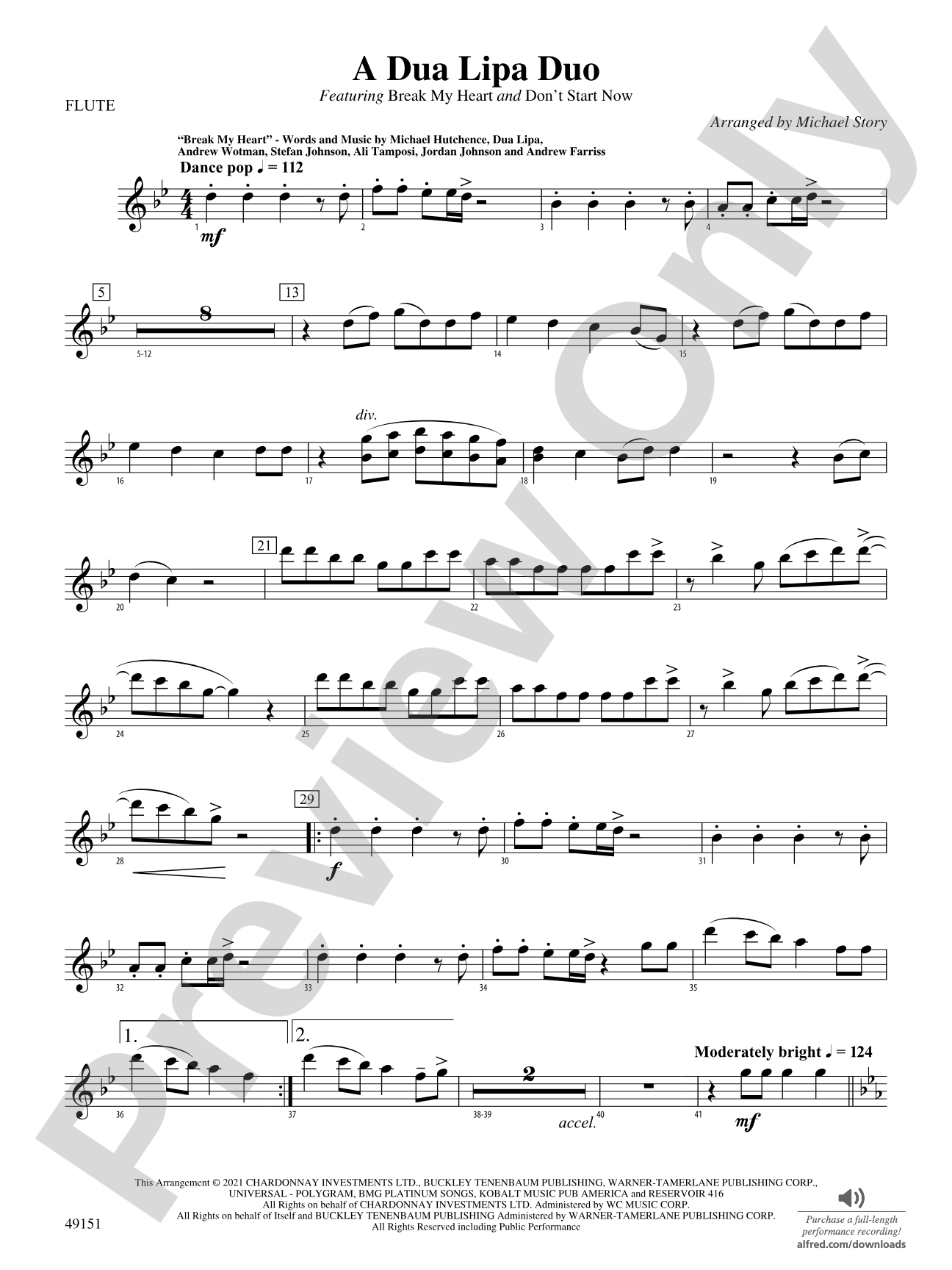 A Dua Lipa Duo: Flute