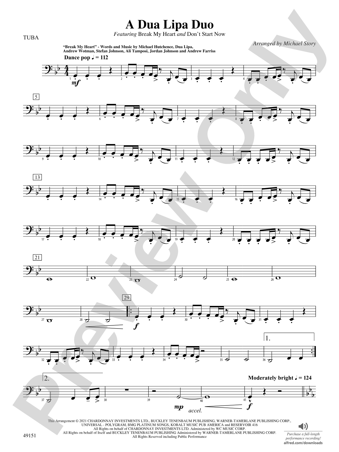 A Dua Lipa Duo: Tuba