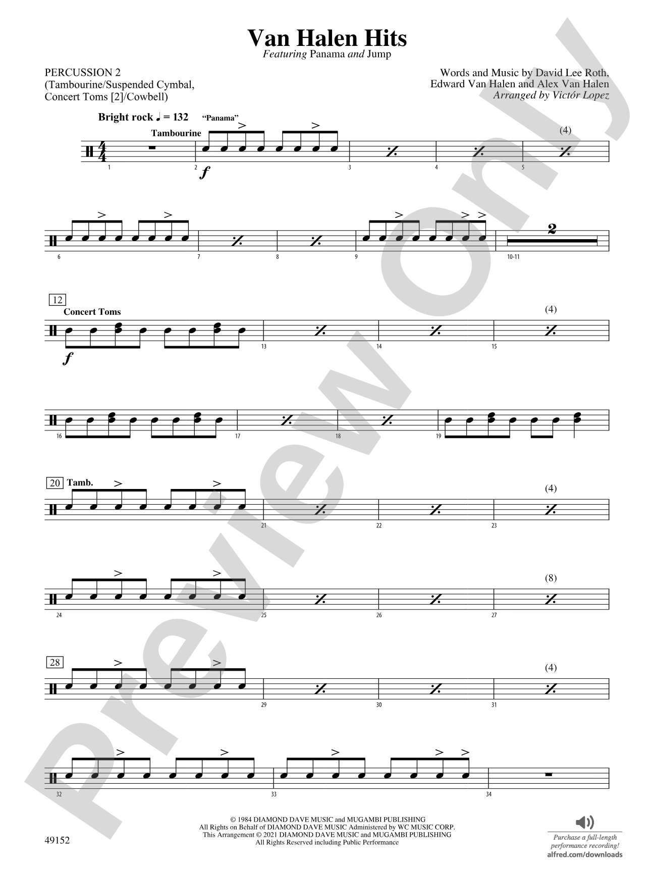 Van Halen Hits: 2nd Percussion