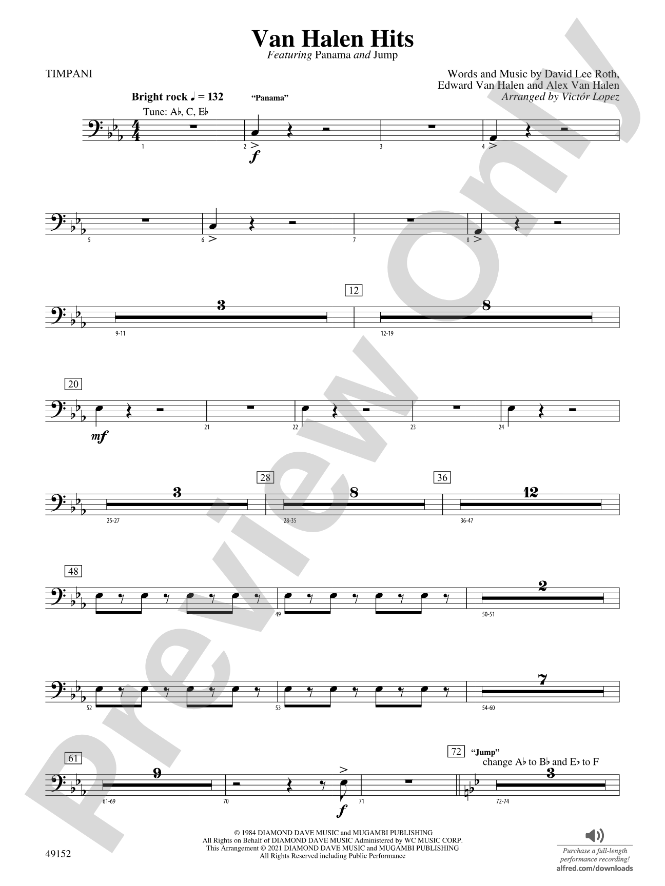 Van Halen Hits: Timpani