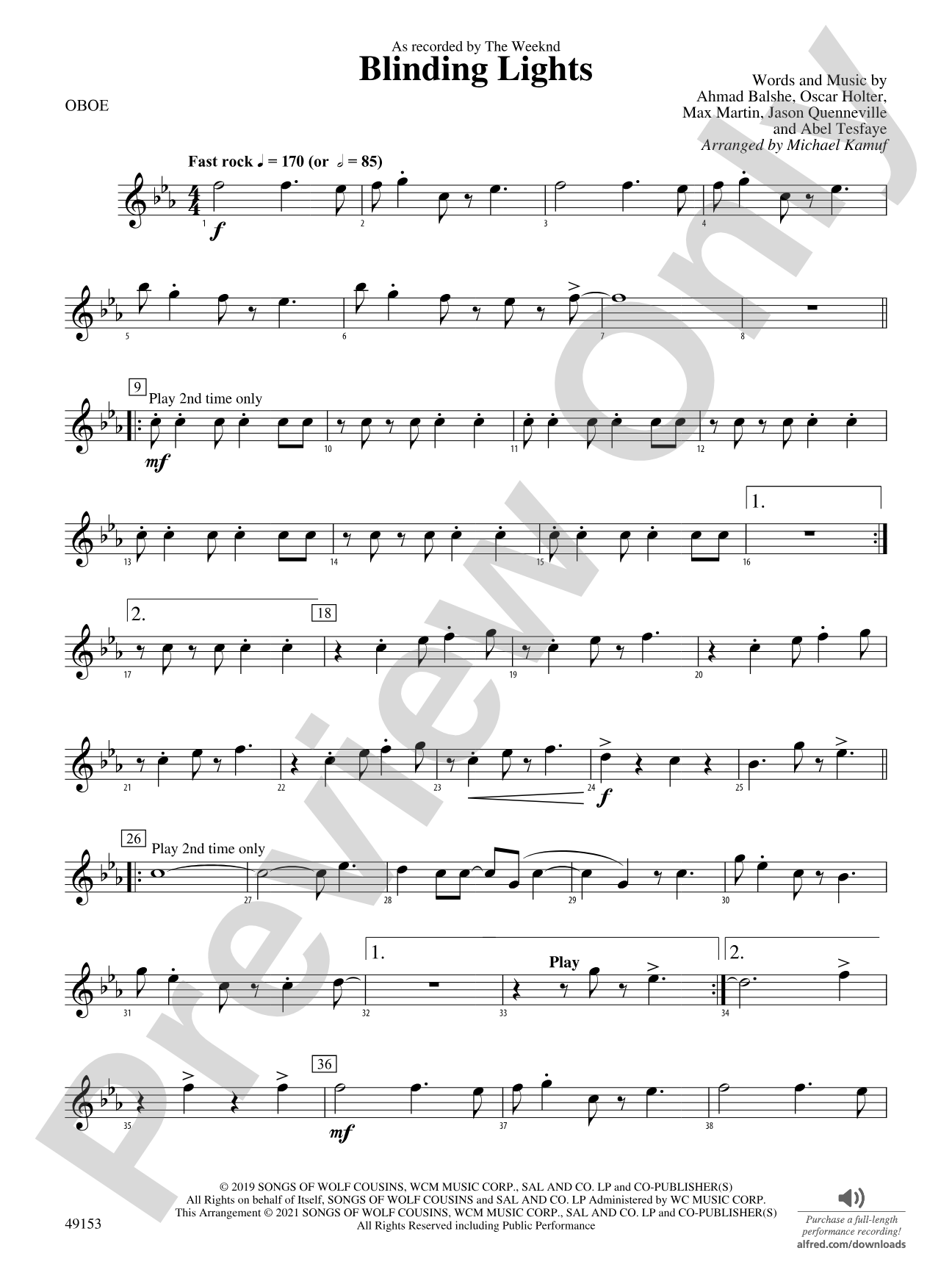 Blinding Lights: Oboe