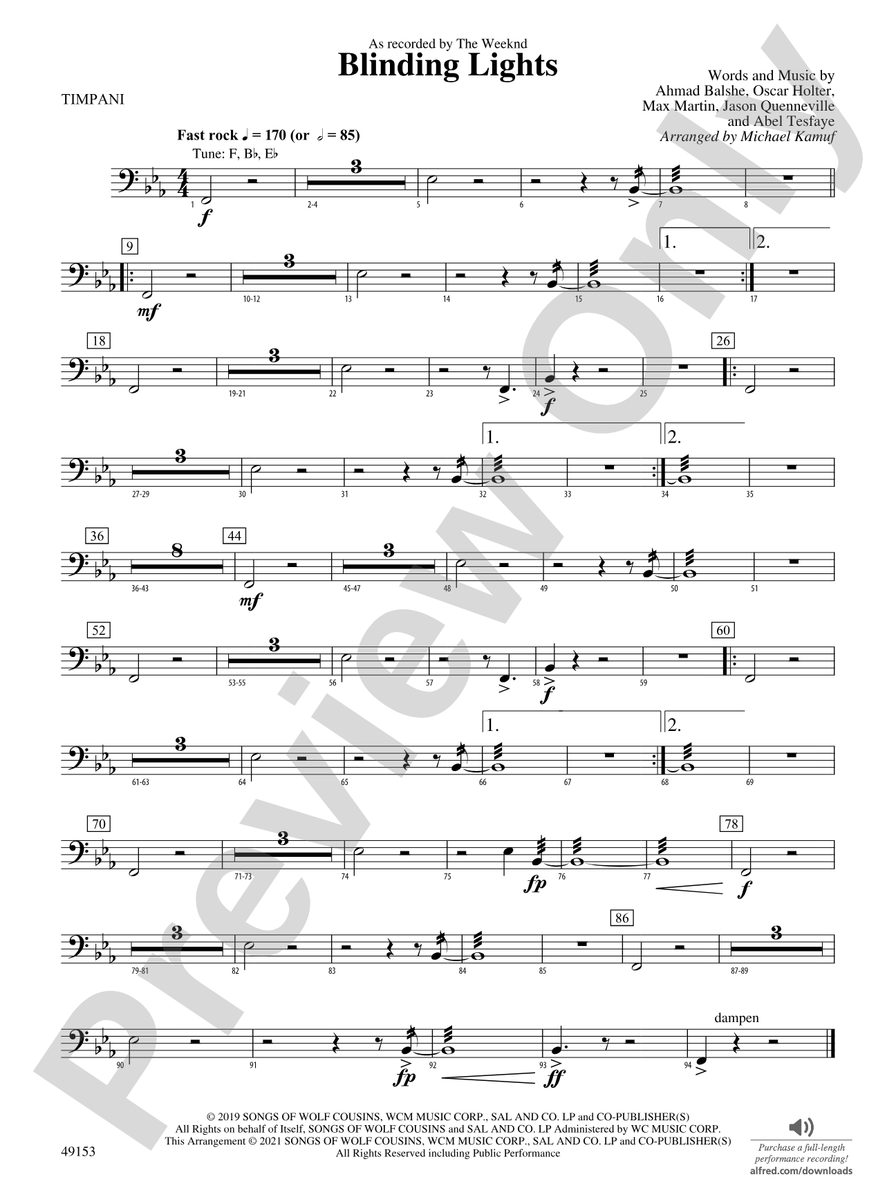 Blinding Lights: Timpani