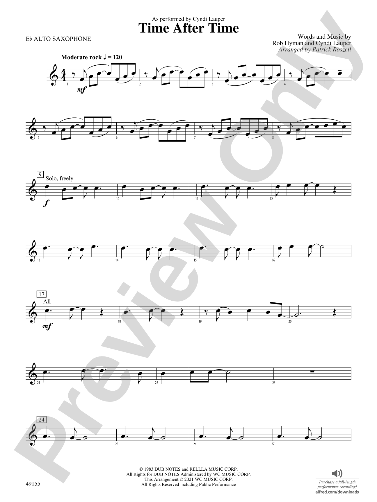 Time After Time: E-flat Alto Saxophone